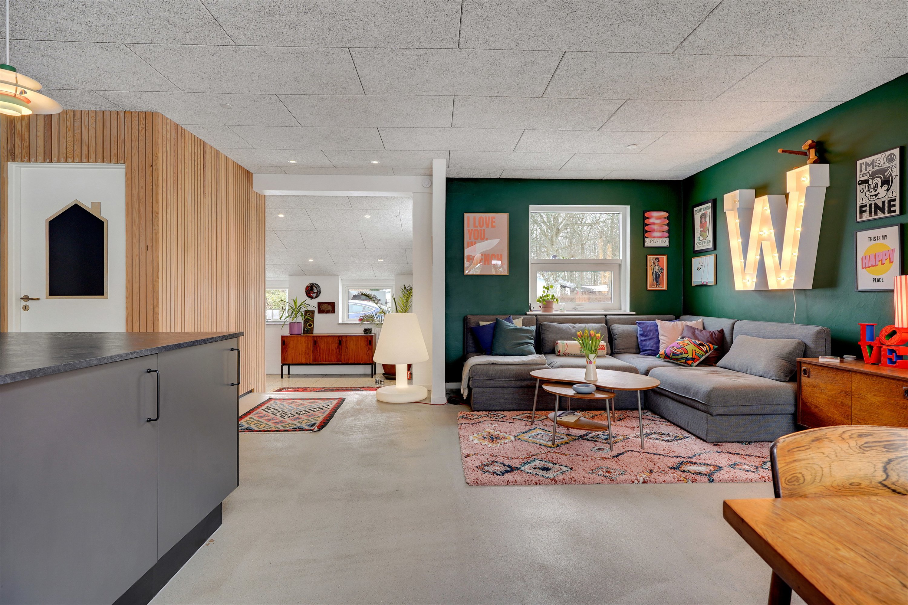 Fremhævet stue billede i fuldskærmstilstand. Billede af Skovparken 410, 7190 Billund