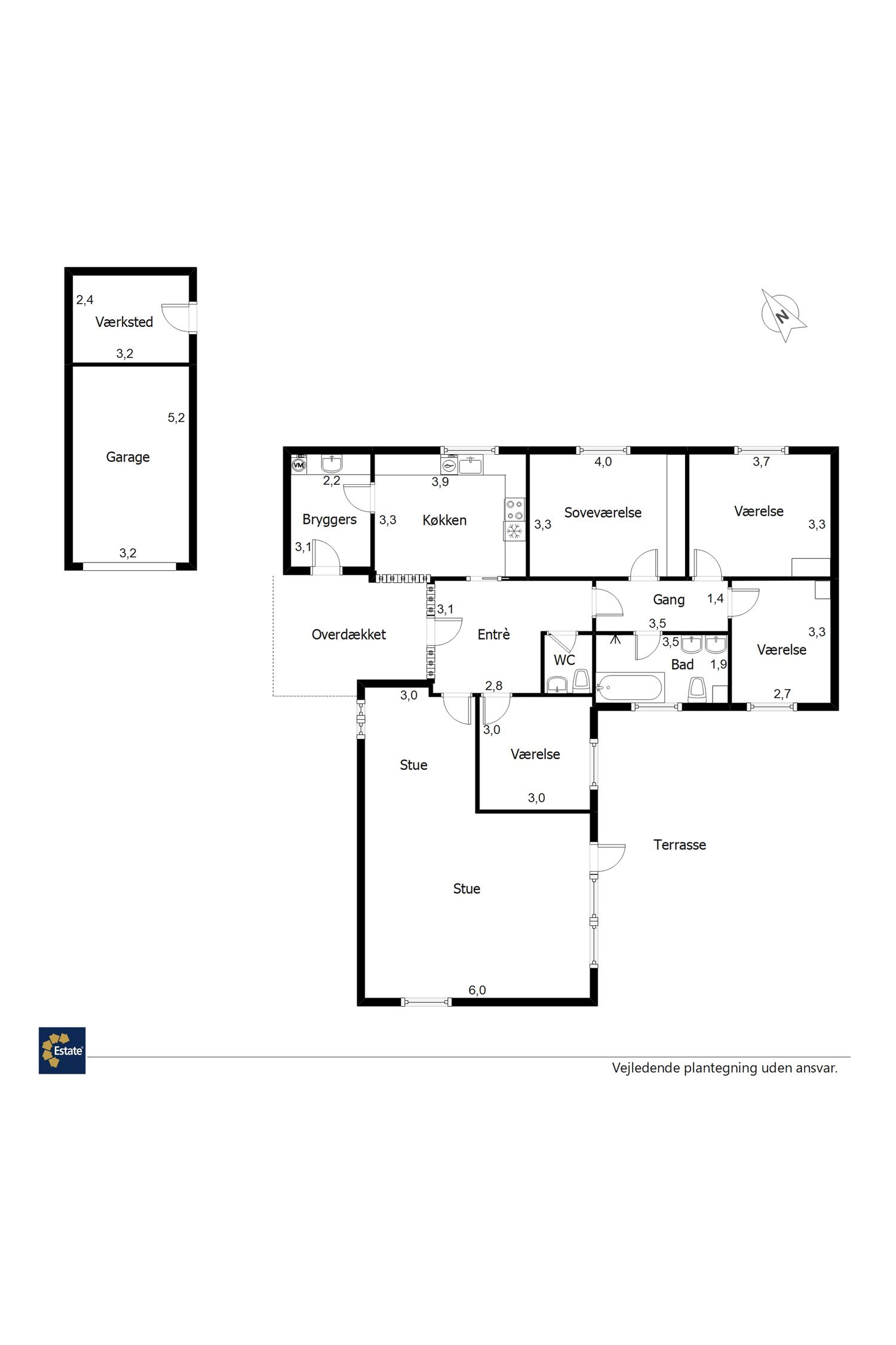 Plantegninger billede af Sønderkær 214, 7190 Billund