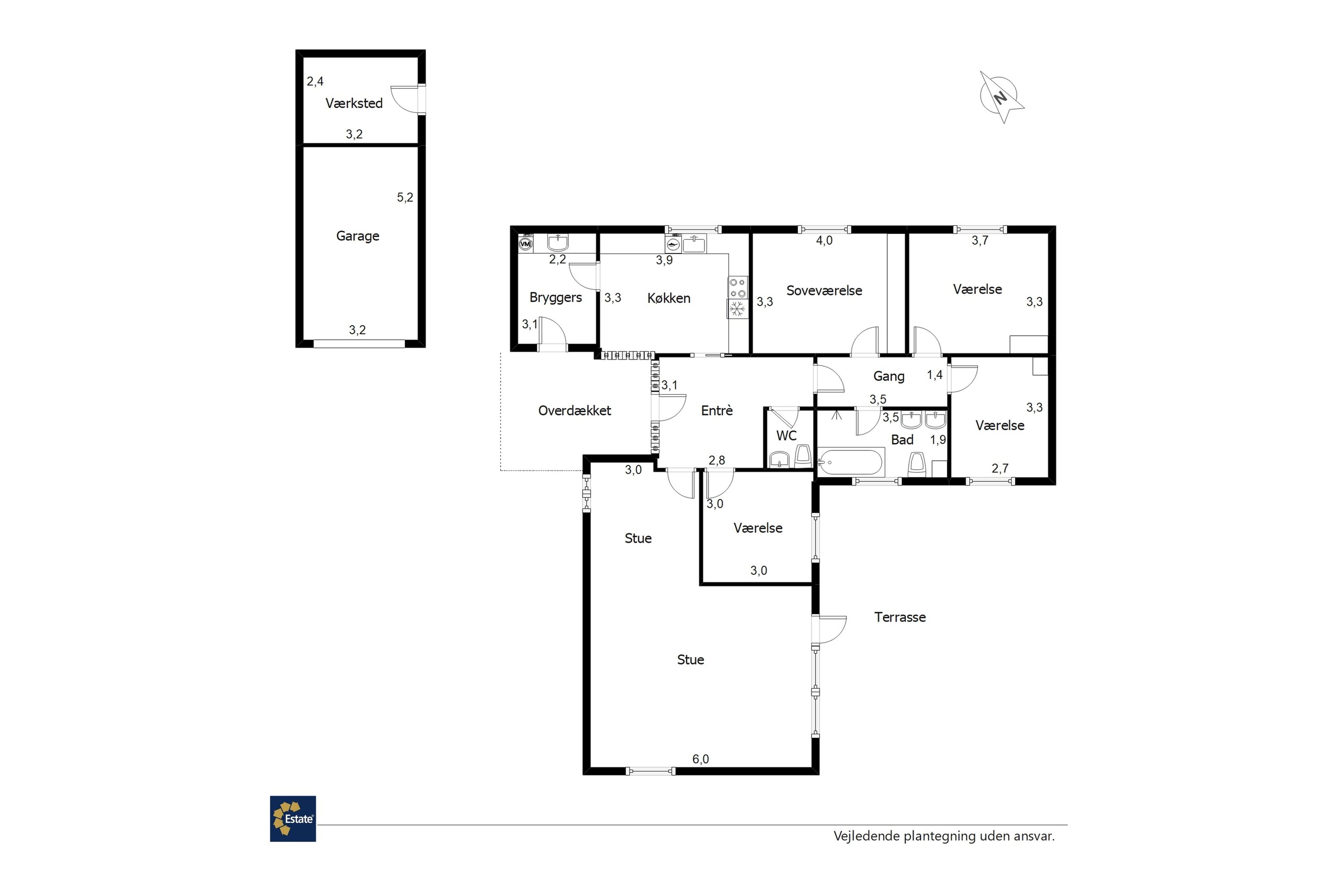 Plantegninger billede af Sønderkær 214, 7190 Billund