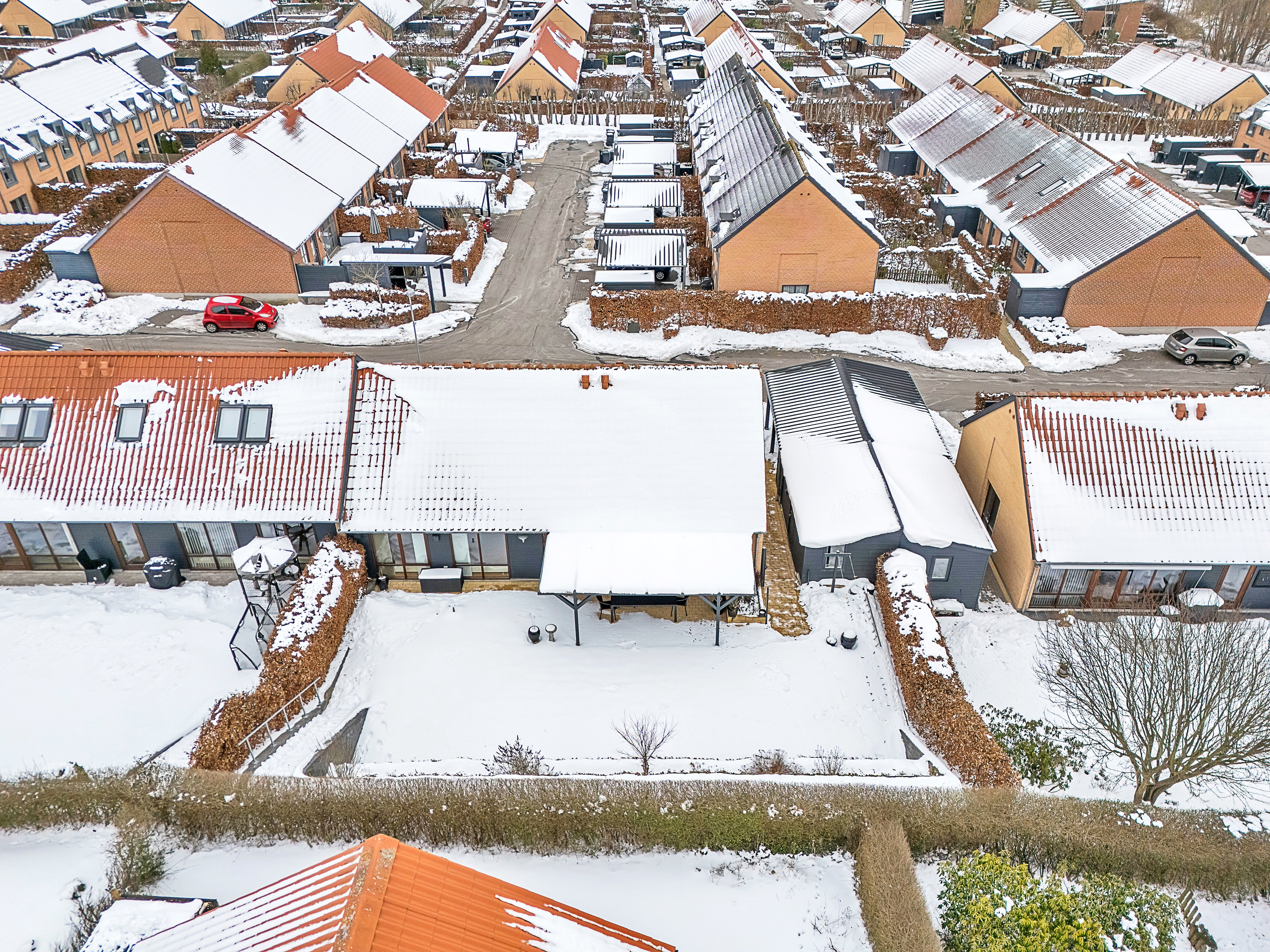 Fremhævet luftfoto billede i fuldskærmstilstand. Billede af Ellebæk Parkvej 24, 8520 Lystrup