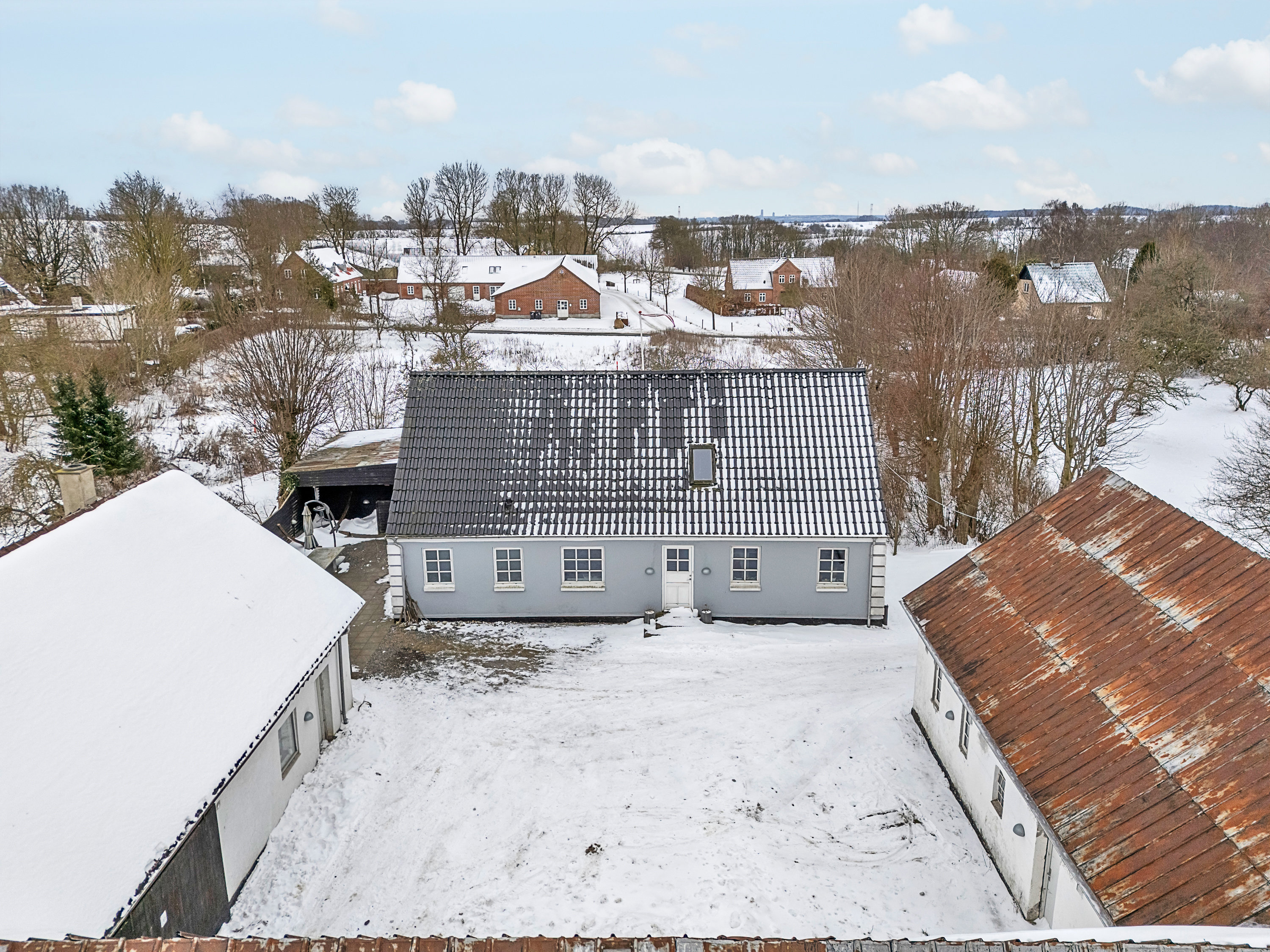 Miniaturebillede 1: luftfoto. Billede af Clemensvej 5, Bendstrup, 8530 Hjortshøj