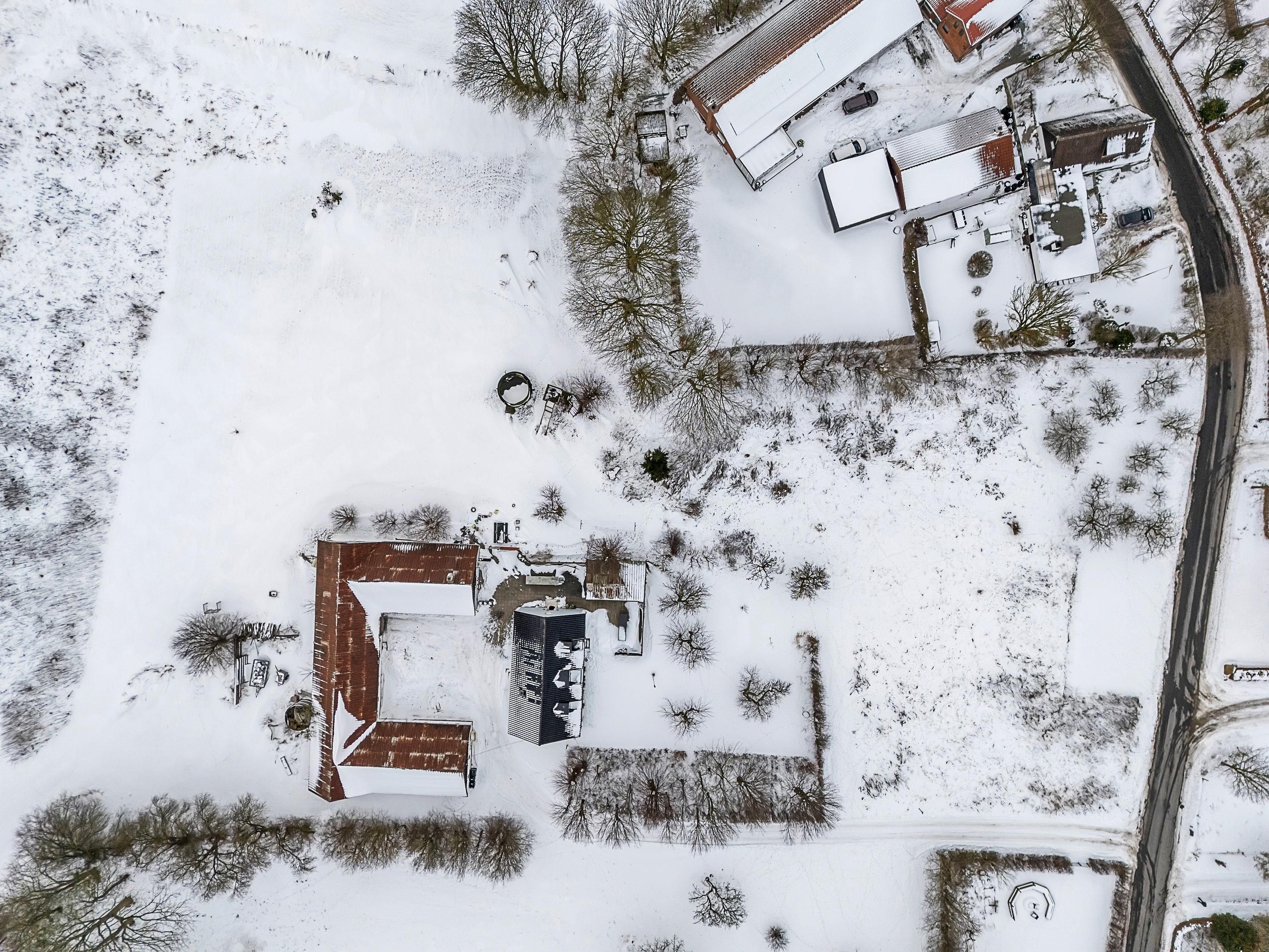 Fremhævet luftfoto billede i fuldskærmstilstand. Billede af Clemensvej 5, Bendstrup, 8530 Hjortshøj