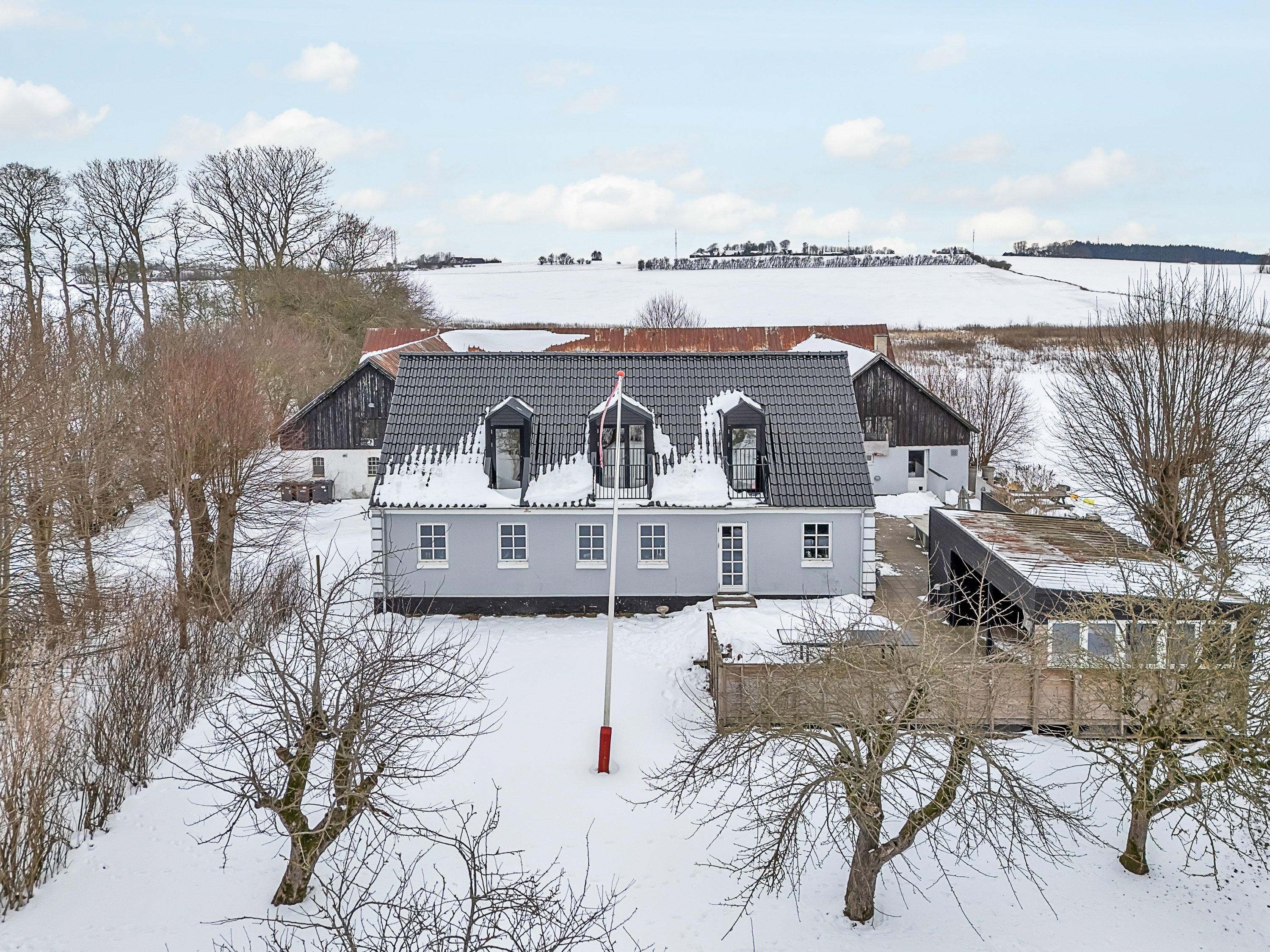 Villa: Luftfoto på Clemensvej 5, Bendstrup, 8530 Hjortshøj