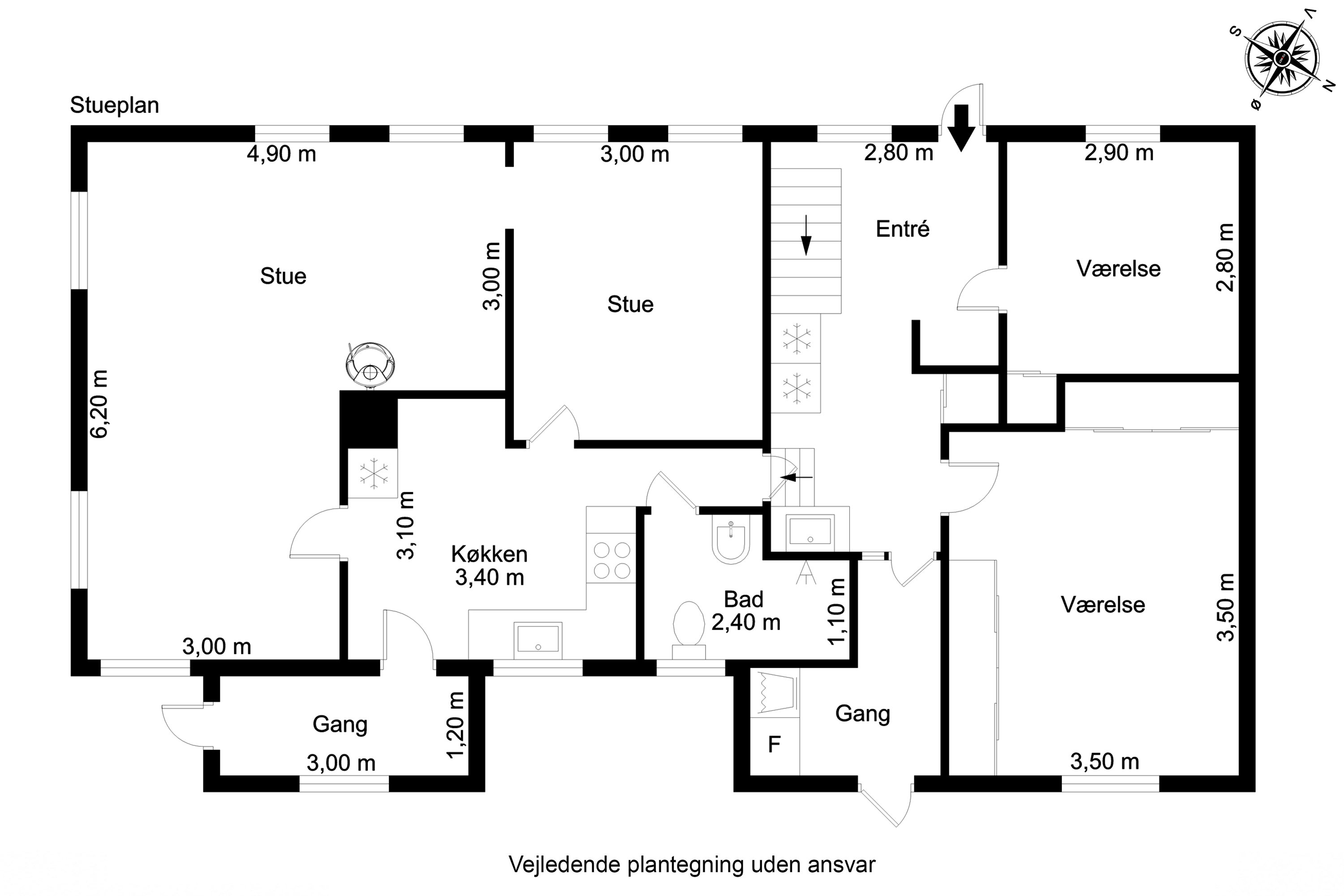 Plantegninger billede af Stubshovedvej 12, 5884 Gudme