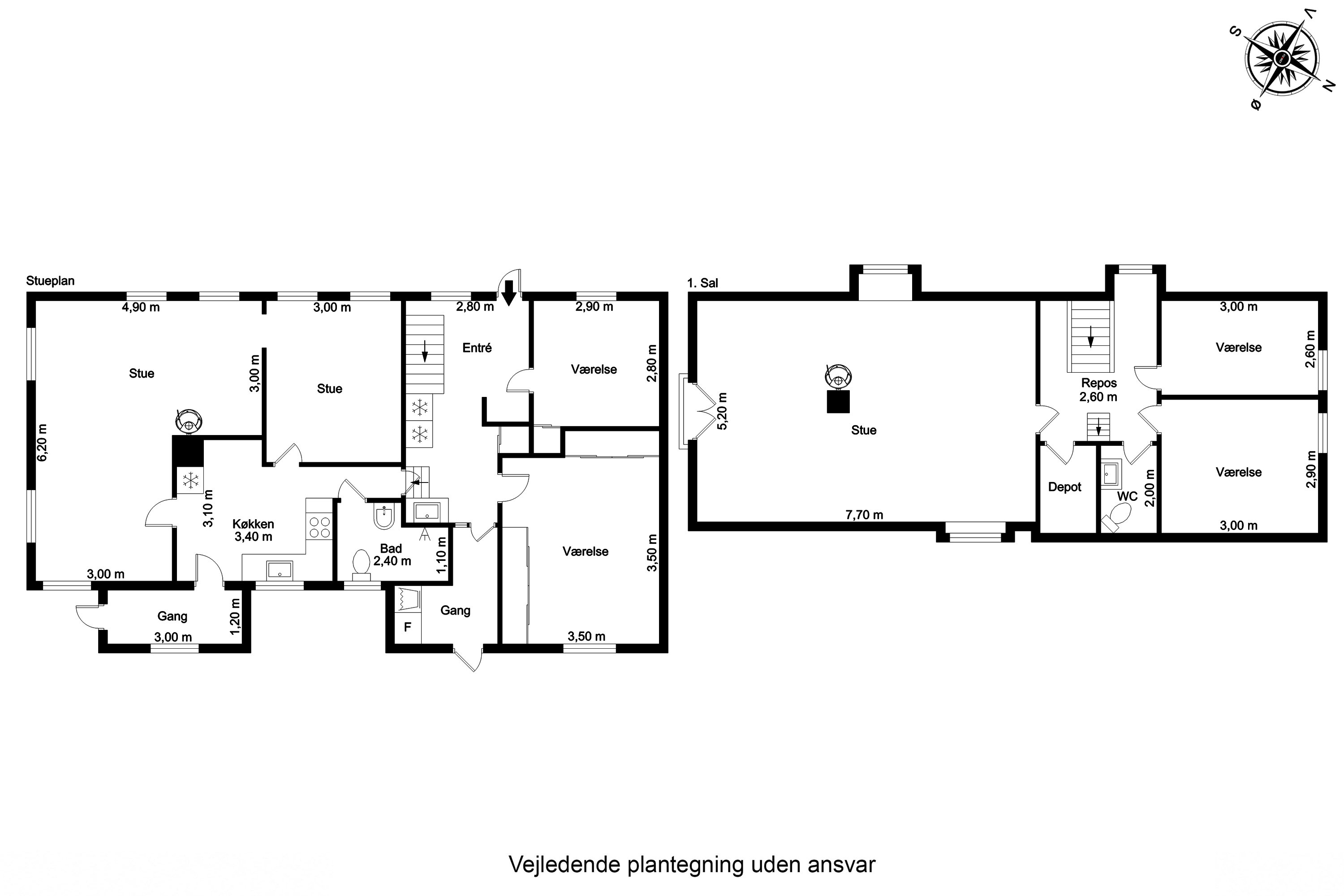 Plantegninger billede af Stubshovedvej 12, 5884 Gudme