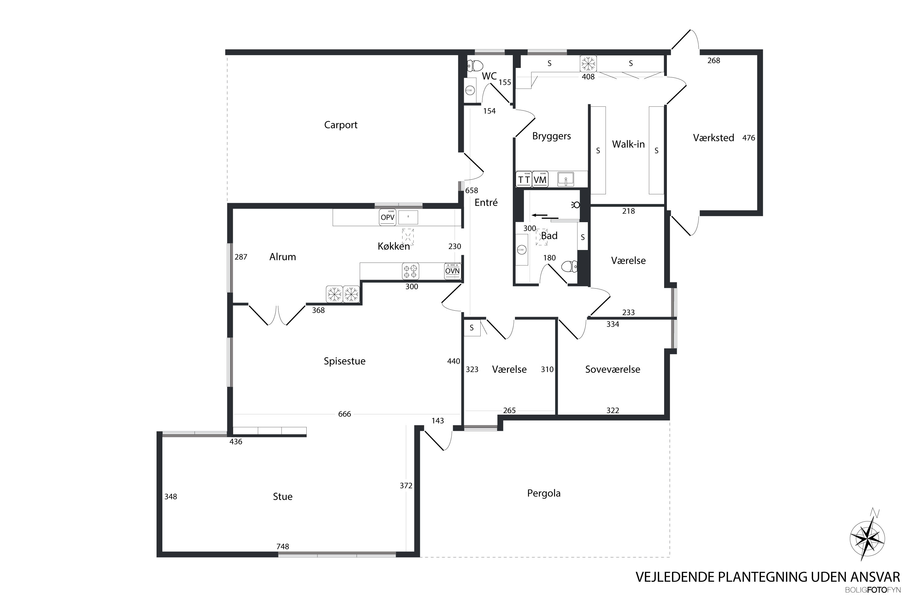 Plantegninger billede af Fjordvej 163, 5330 Munkebo
