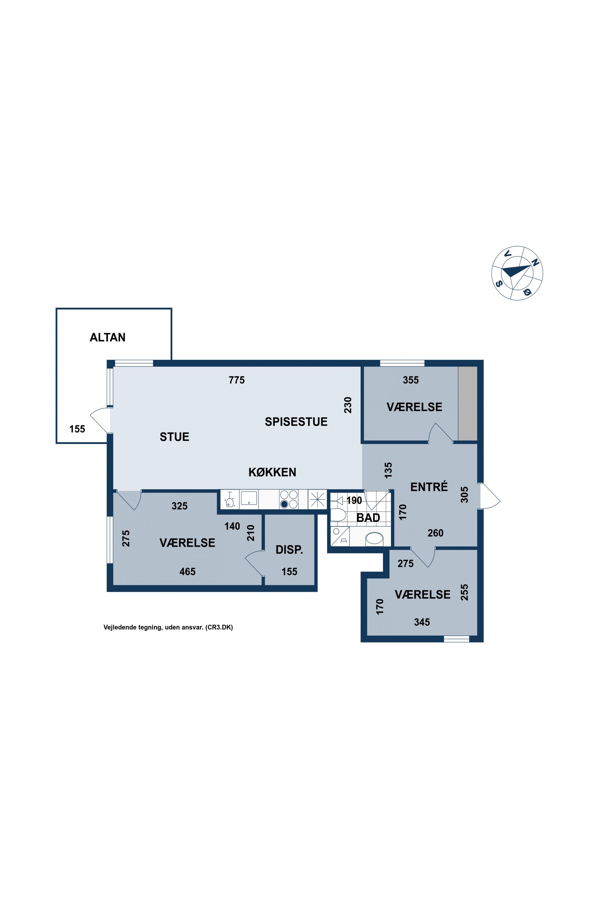Plantegninger billede af Tove Maës Vej 2, 1. th., 2500 Valby