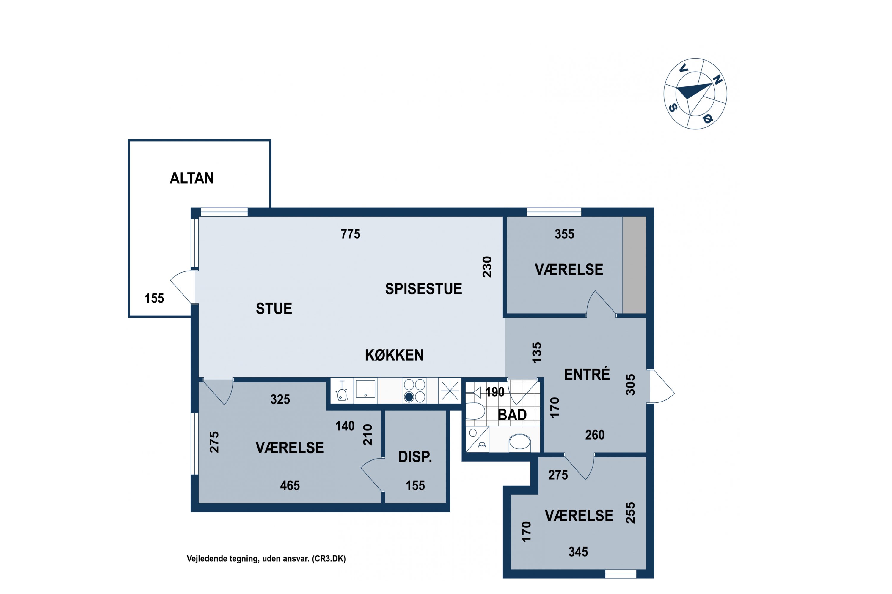 Plantegninger billede af Tove Maës Vej 2, 1. th., 2500 Valby