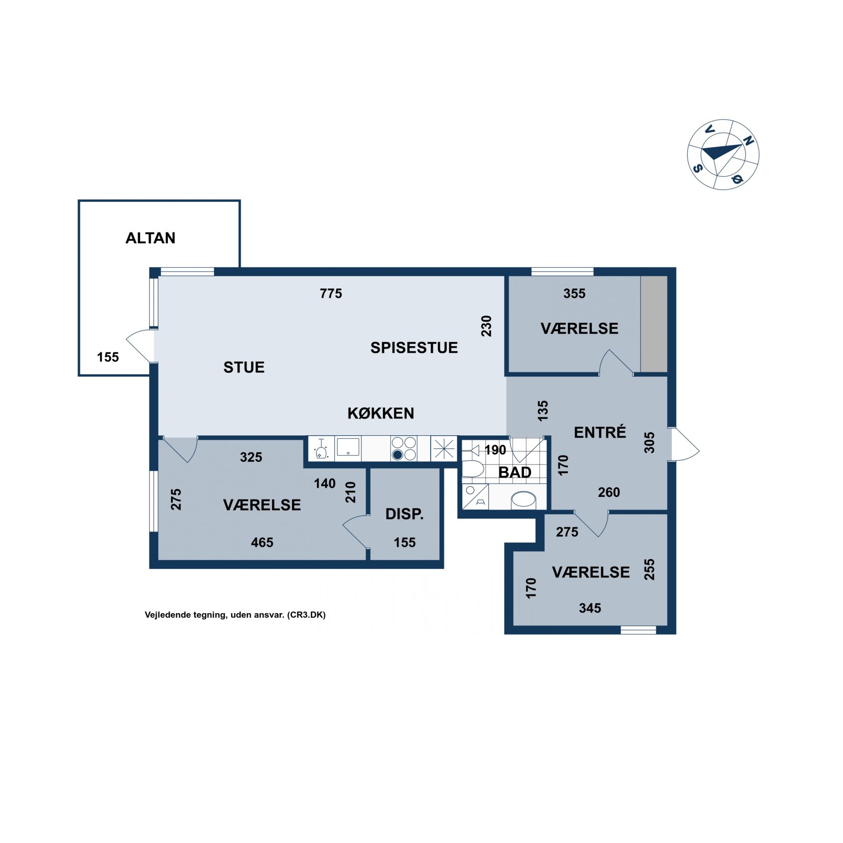 Plantegninger billede af Tove Maës Vej 2, 1. th., 2500 Valby
