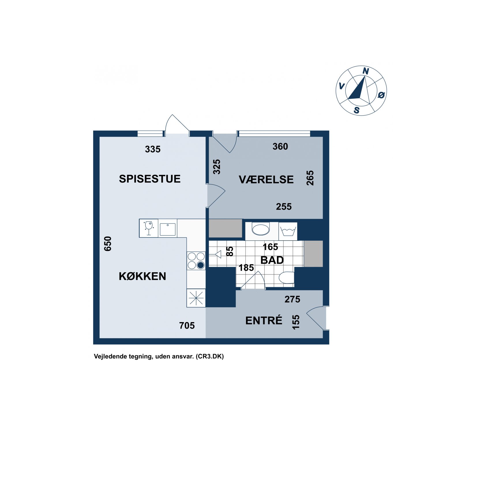 Plantegninger billede af Paradisæblevej 82, st.. 1., 2500 Valby