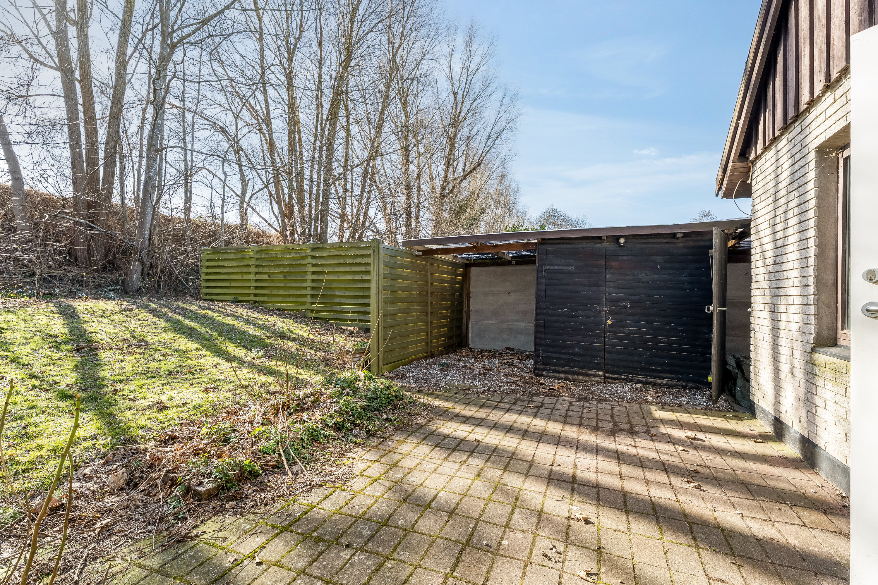 Fremhævet terrasse billede i fuldskærmstilstand. Billede af Sundtoften 29, Sundby, 4800 Nykøbing F