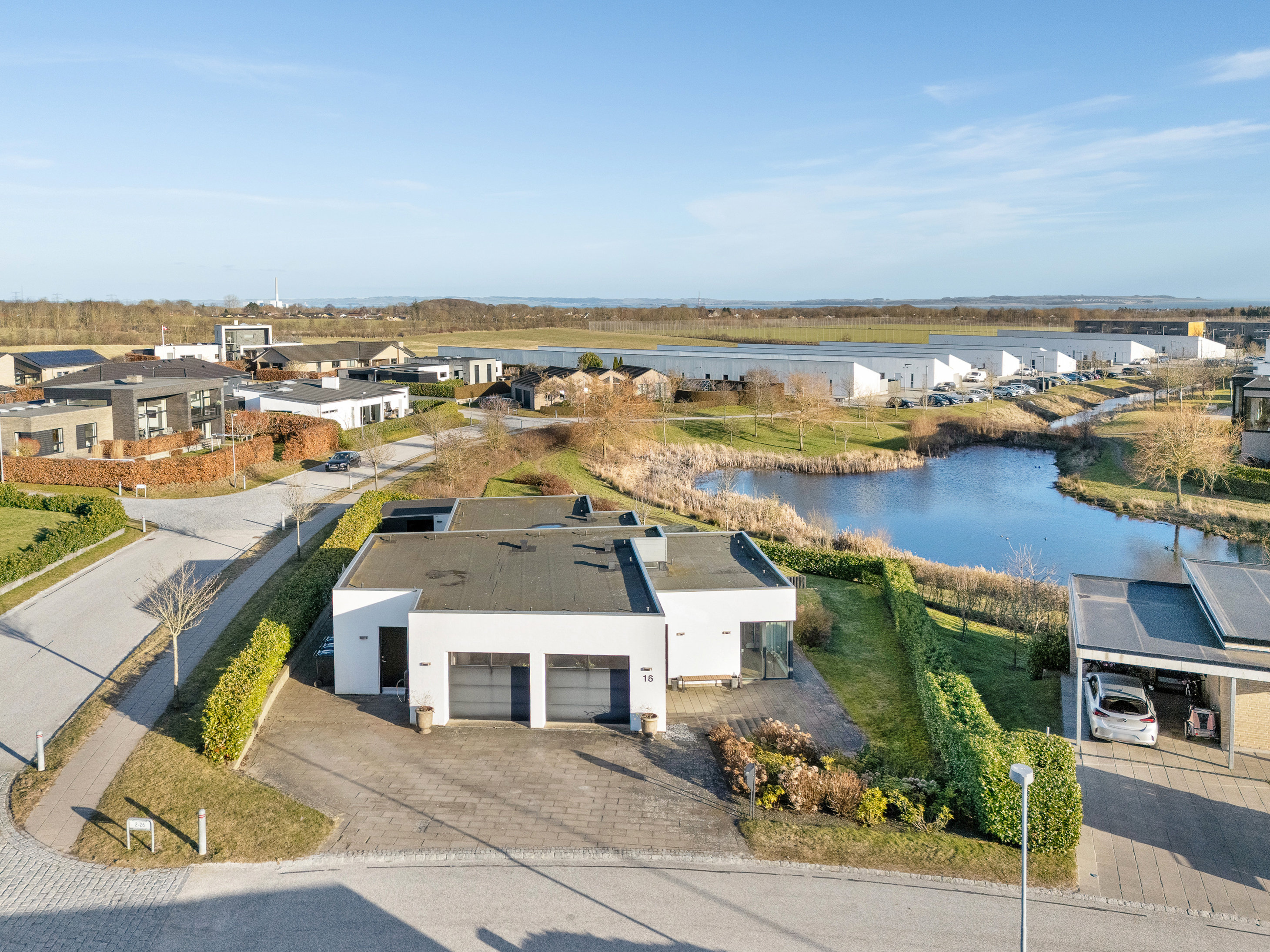 Fremhævet luftfoto billede i fuldskærmstilstand. Billede af Hybenhaven 16, 8520 Lystrup