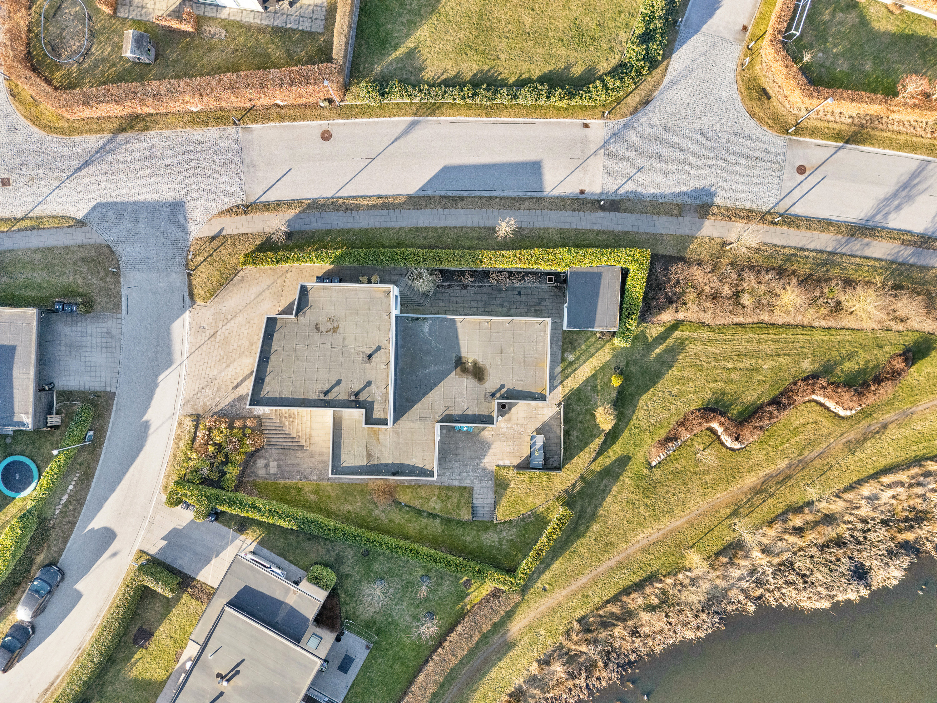 Fremhævet luftfoto billede i fuldskærmstilstand. Billede af Hybenhaven 16, 8520 Lystrup