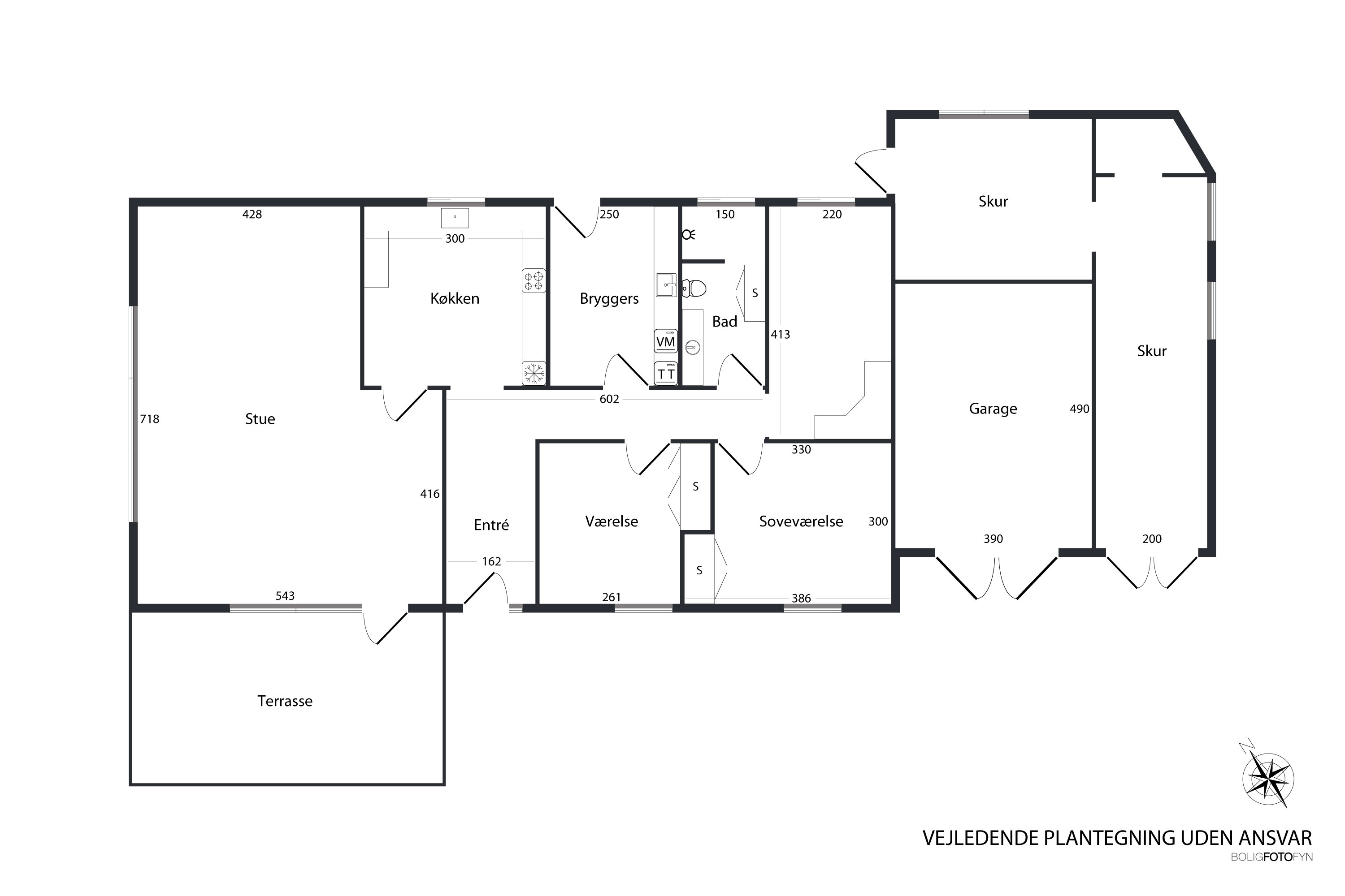 Plantegninger billede af Postmosevej 60, 5500 Middelfart