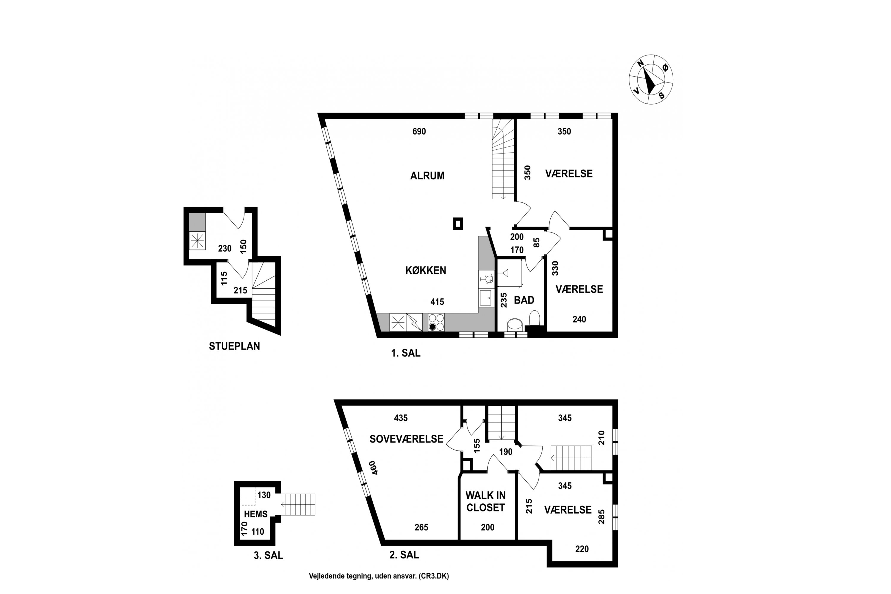 Plantegninger billede af Munkegade 10B, 3000 Helsingør