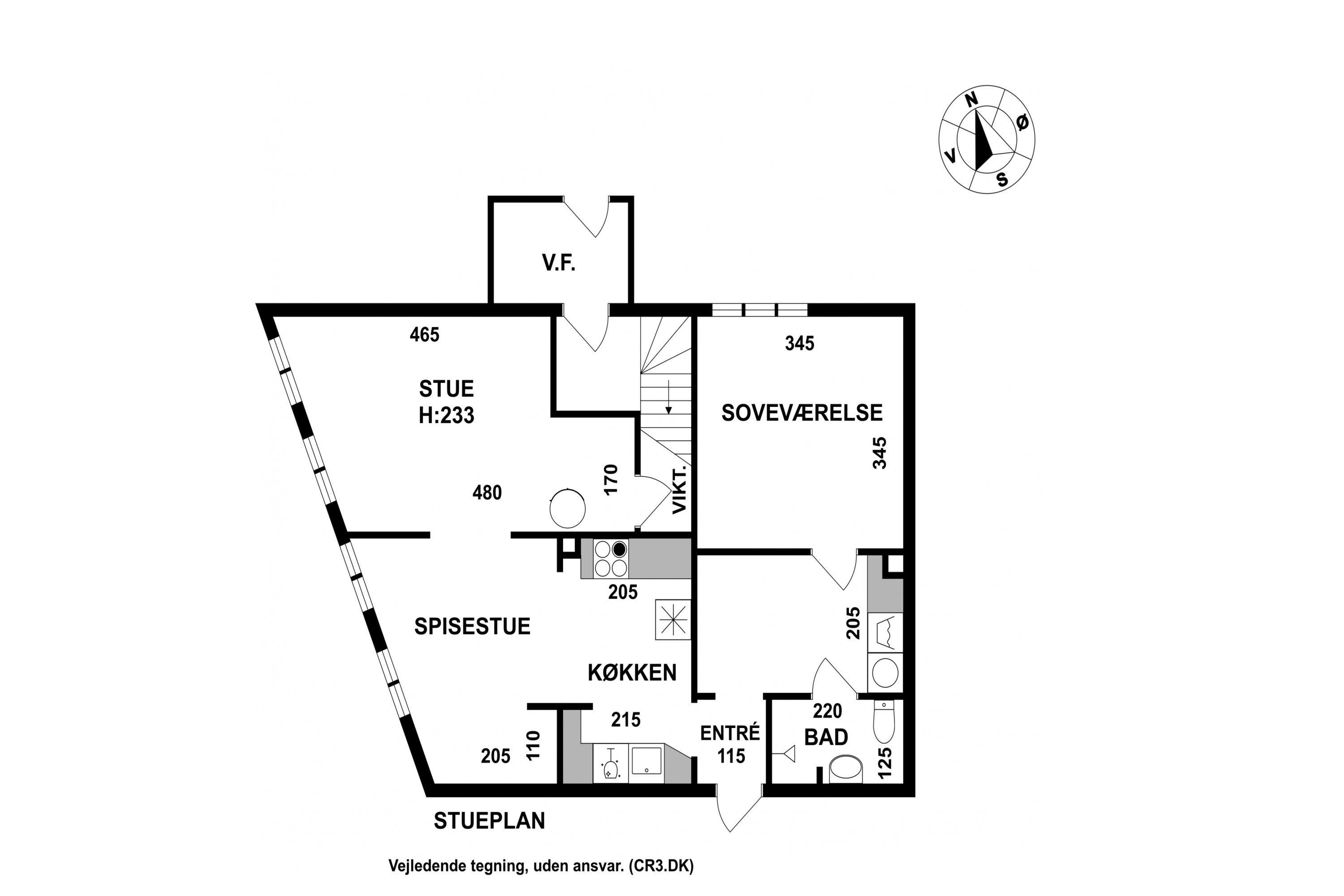 Plantegninger billede af Munkegade 10A, 3000 Helsingør