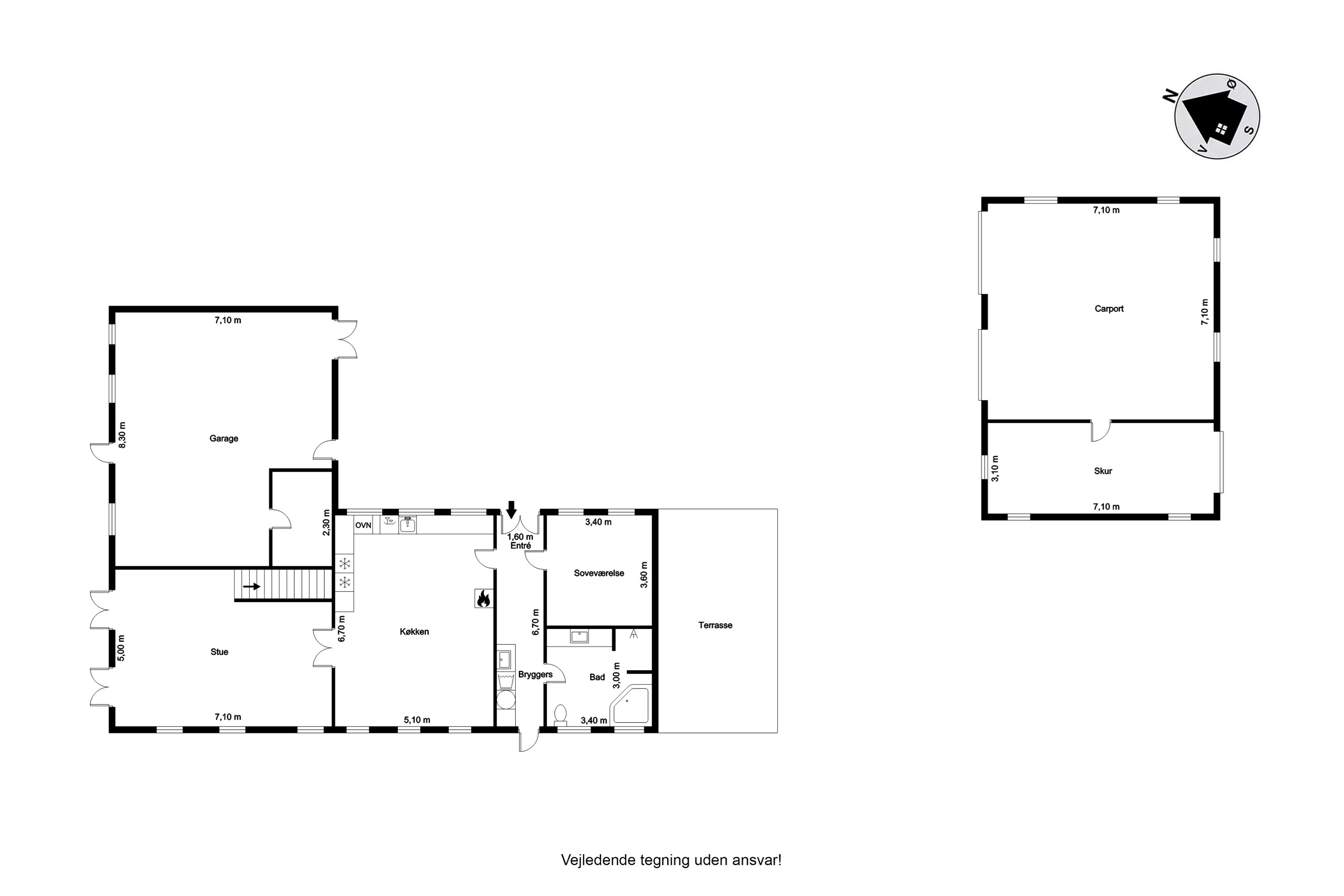Plantegninger billede af Skjoldnæsvej 1, 5985 Søby Ærø