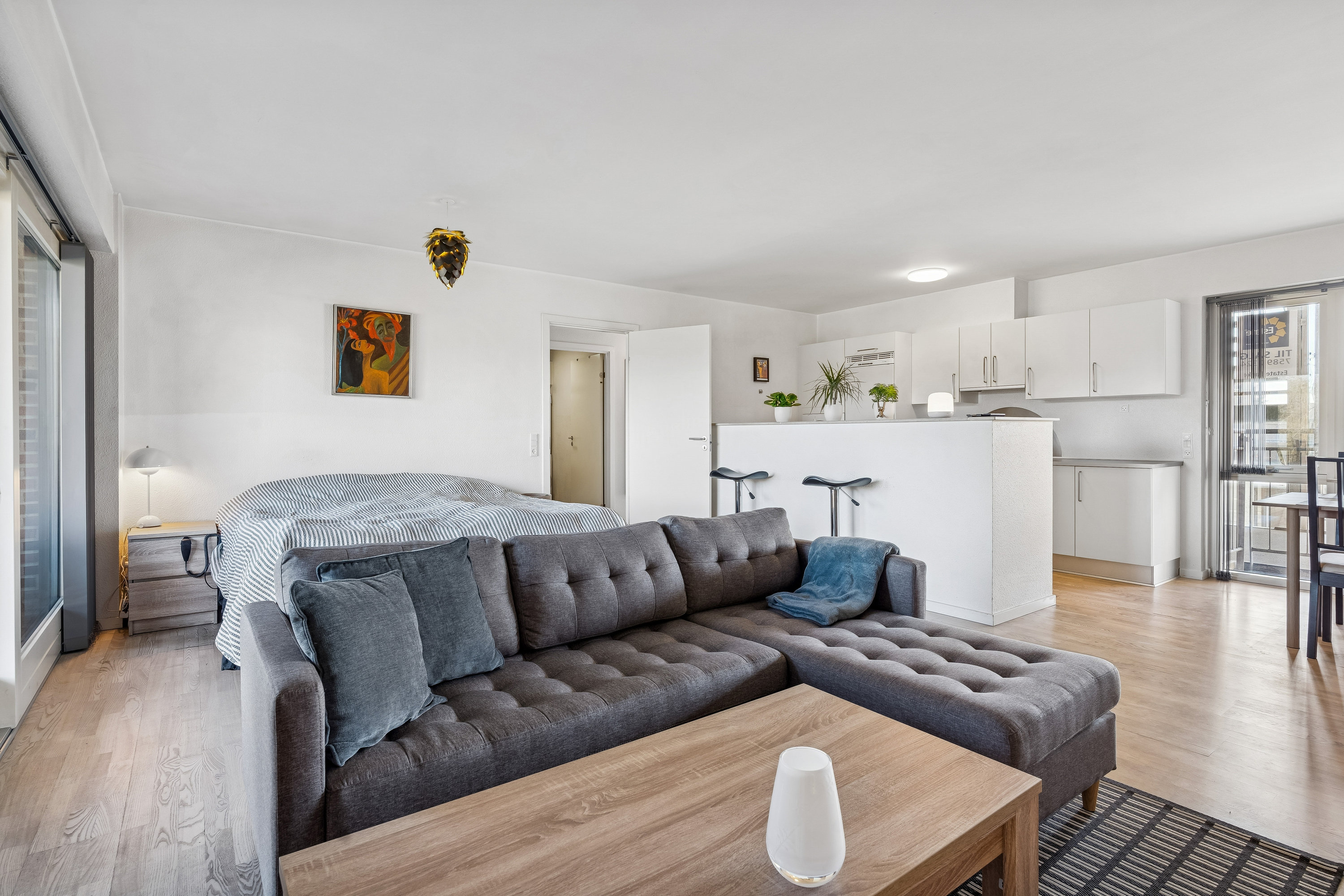 Fremhævet stue billede i fuldskærmstilstand. Billede af Søparken 24, 1. 3., 8722 Hedensted