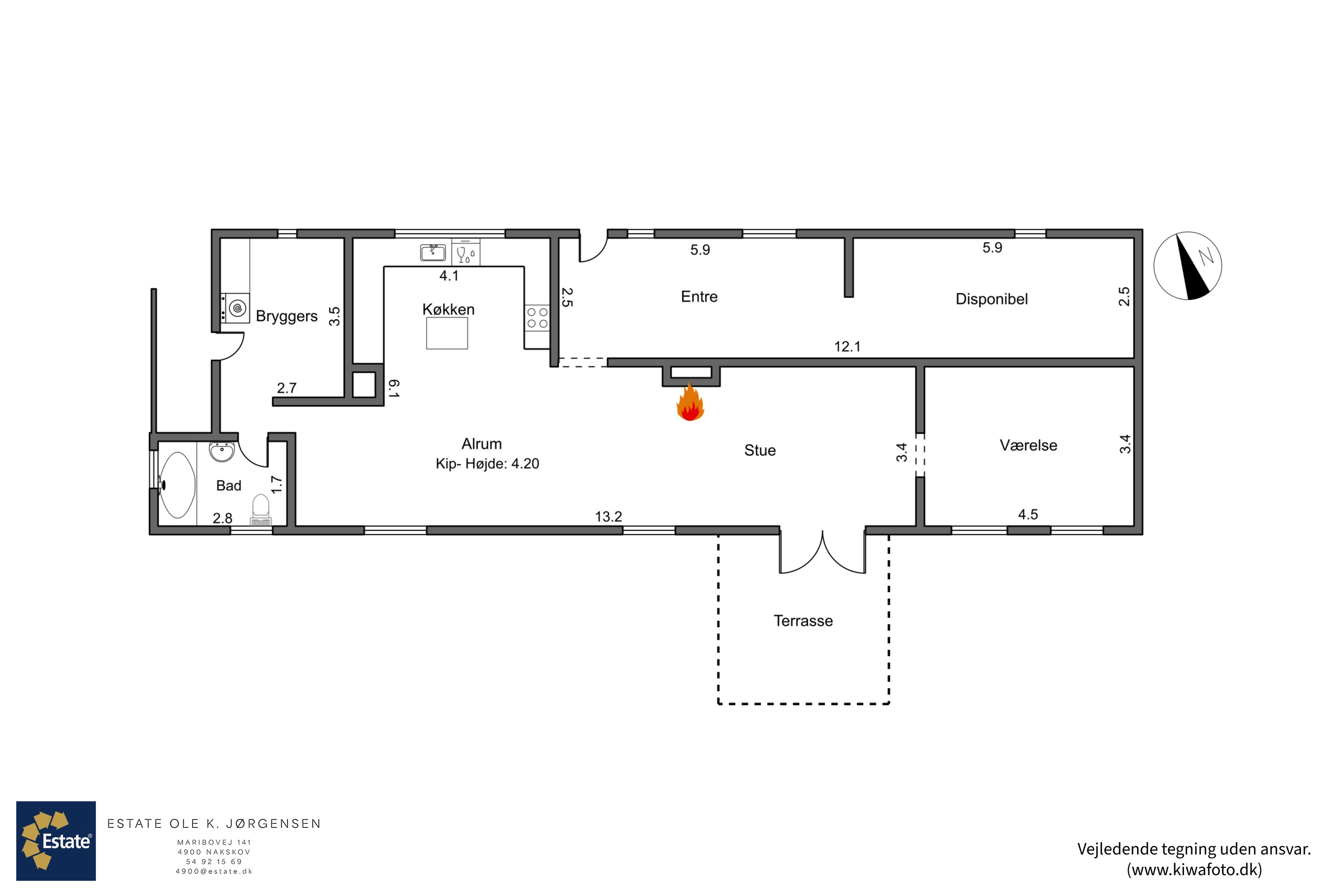 Plantegninger billede af Hestehavevej 5, 4983 Dannemare