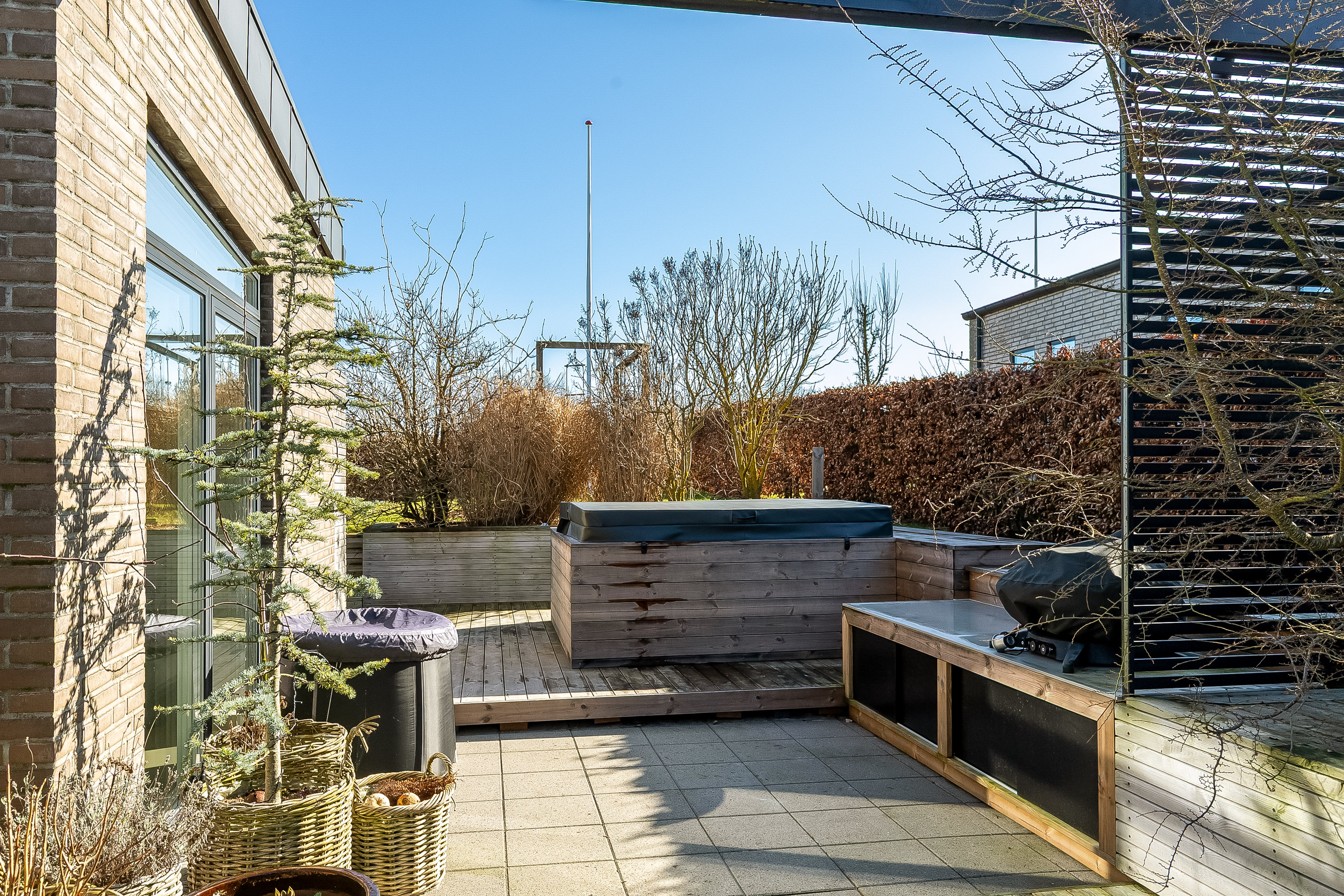 Fremhævet terrasse billede i fuldskærmstilstand. Billede af Frejas Ager 19, Dalby, 6000 Kolding