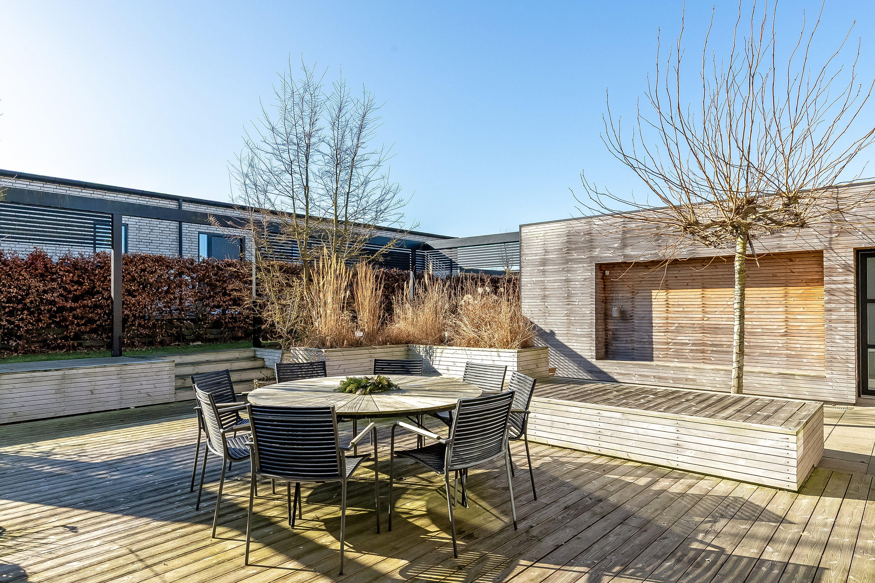 Fremhævet terrasse billede i fuldskærmstilstand. Billede af Frejas Ager 19, Dalby, 6000 Kolding