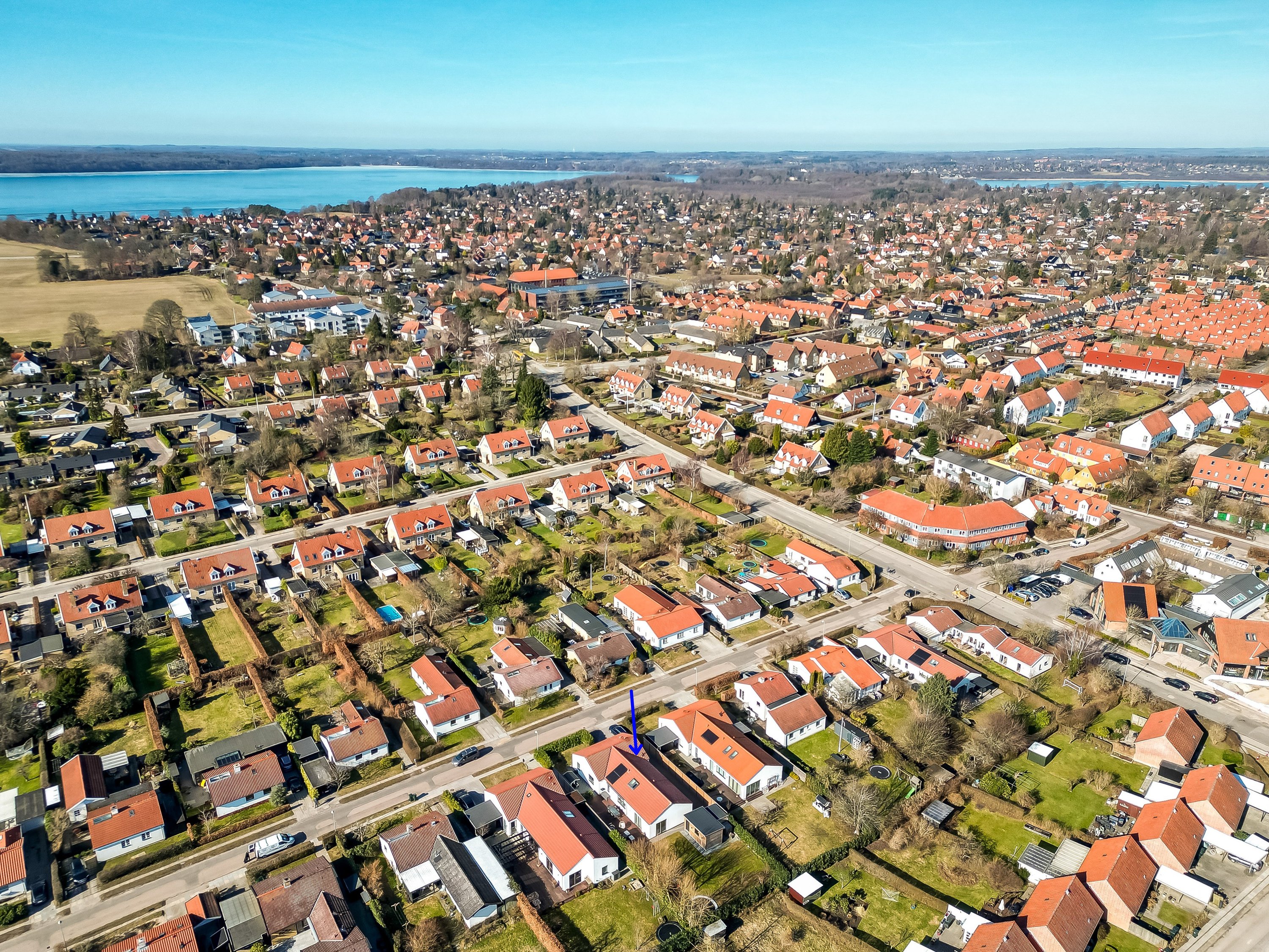 Fremhævet luftfoto billede i fuldskærmstilstand. Billede af Kongestien 66, 2830 Virum