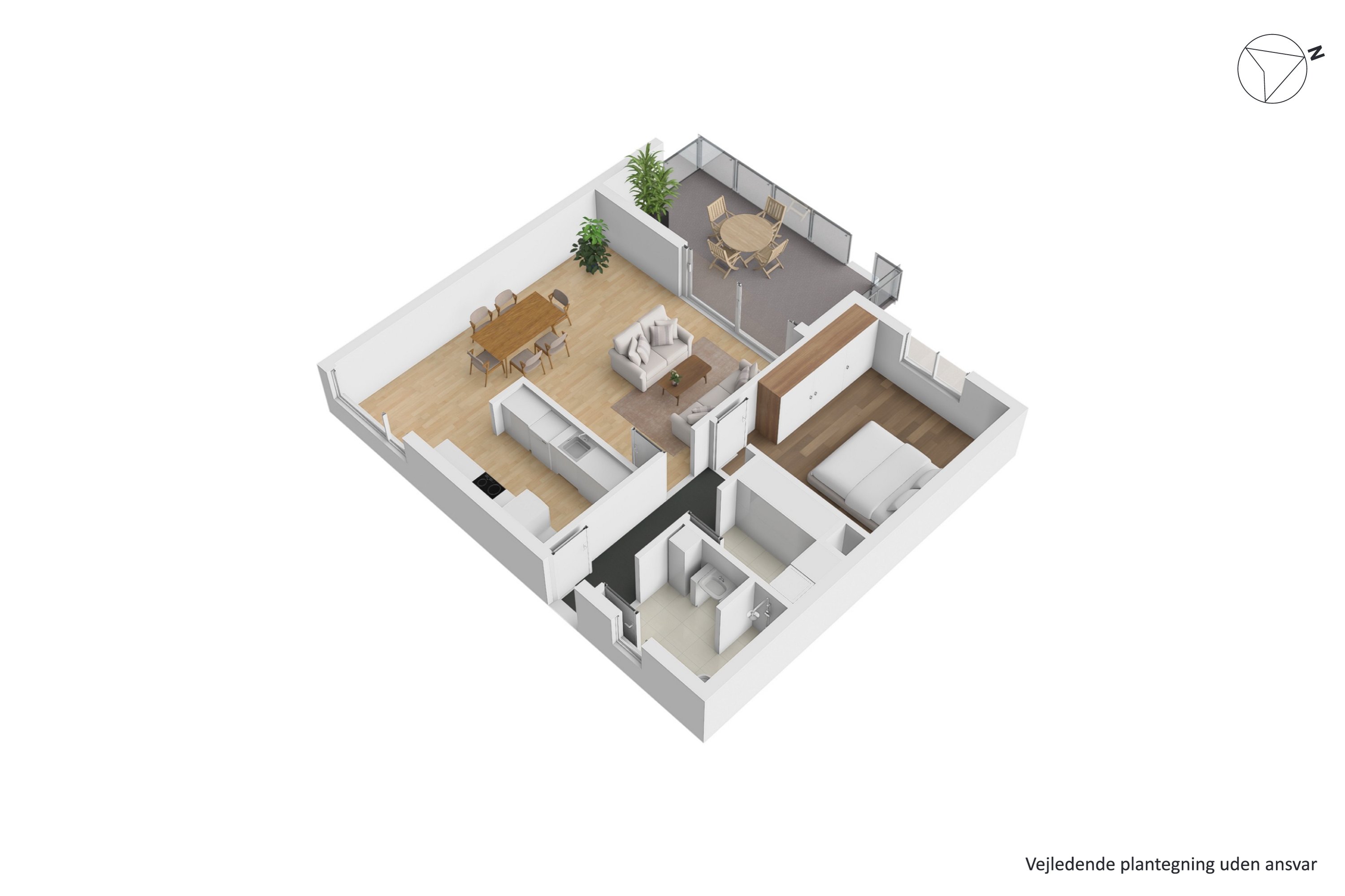 Plantegninger billede af Søparken 24, 1. 3., 8722 Hedensted