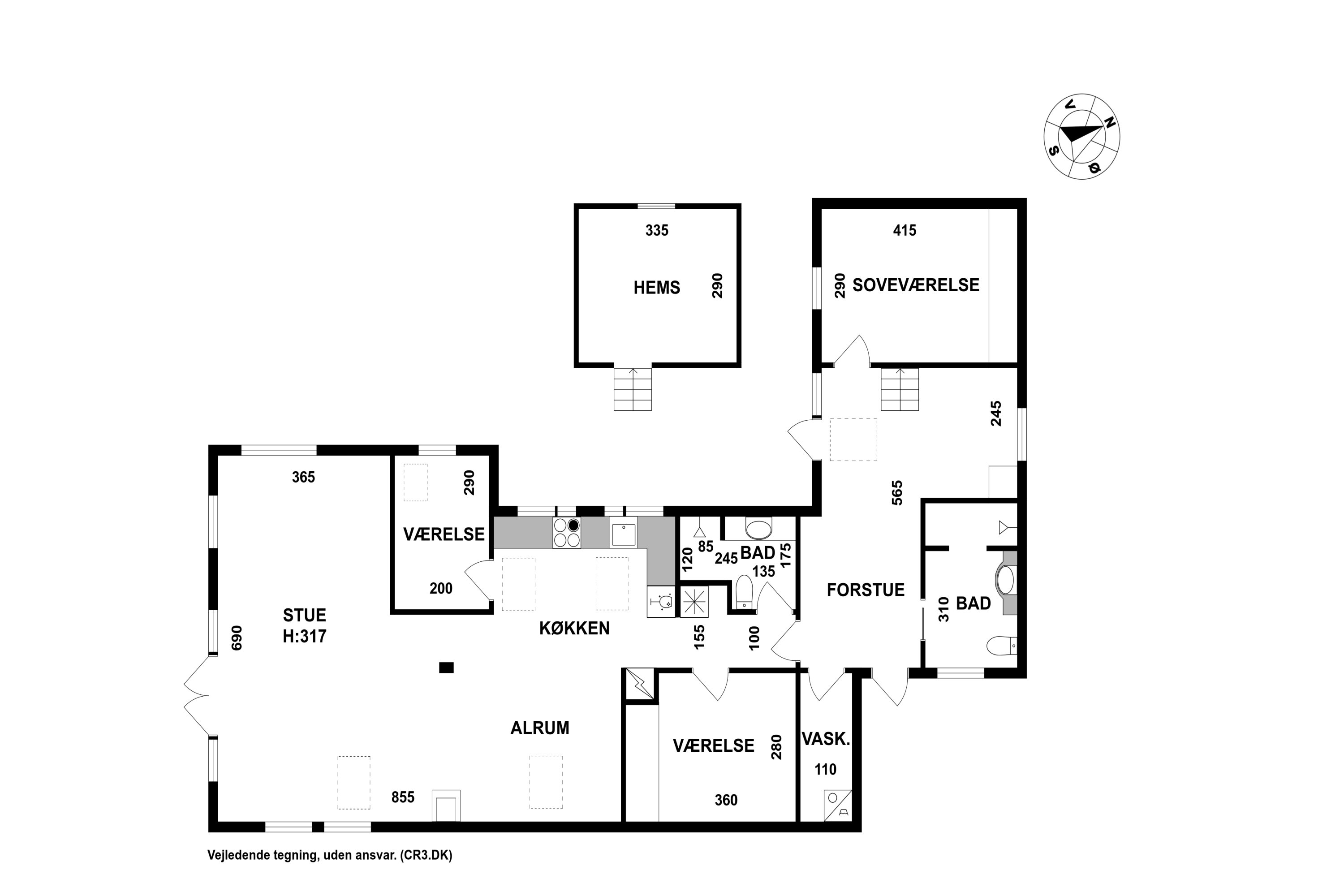 Plantegninger billede af Hyrdevænget 7, Bonderup, 3250 Gilleleje