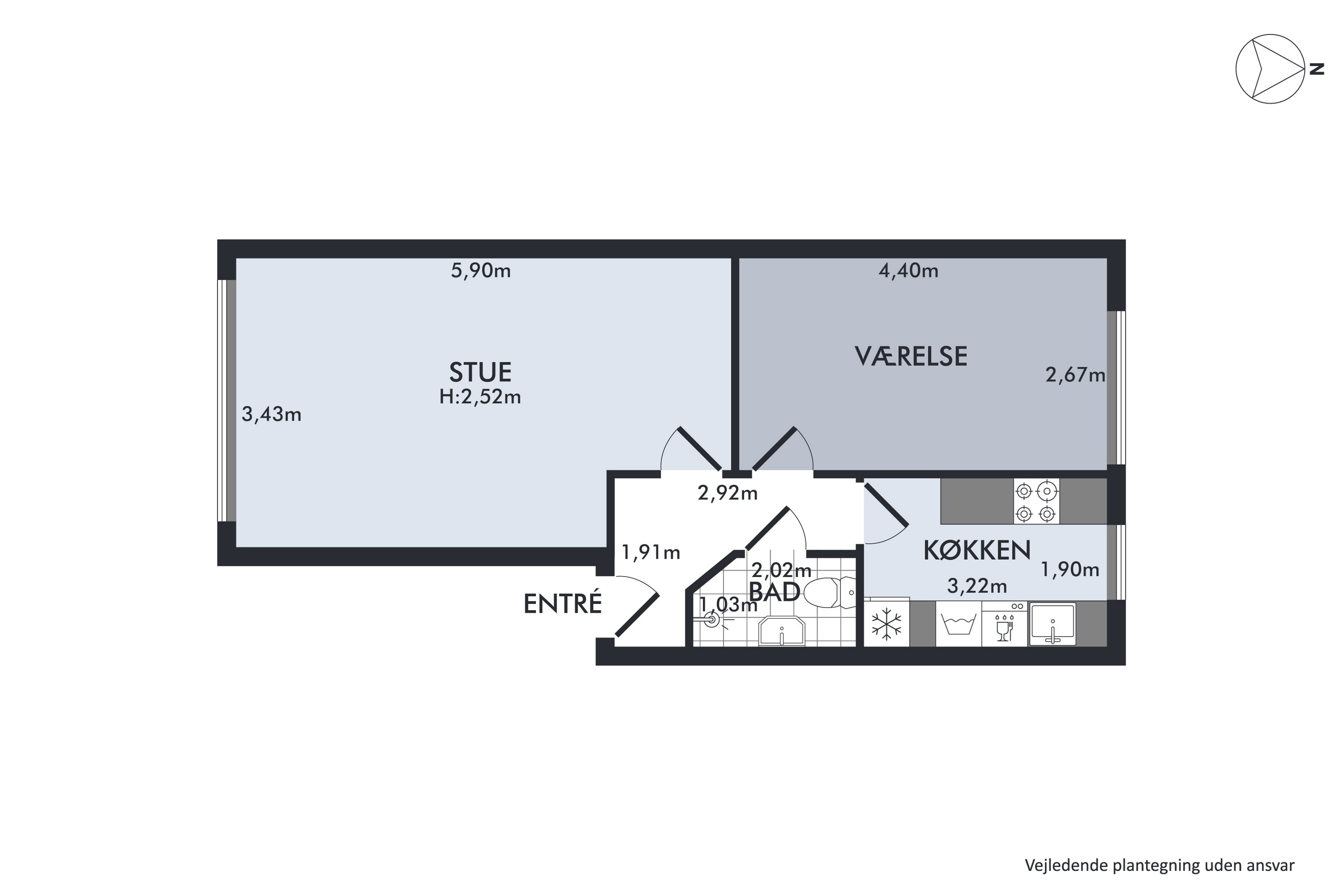 Plantegninger billede af Kastrupkrogen 9, st.. tv., 2770 Kastrup