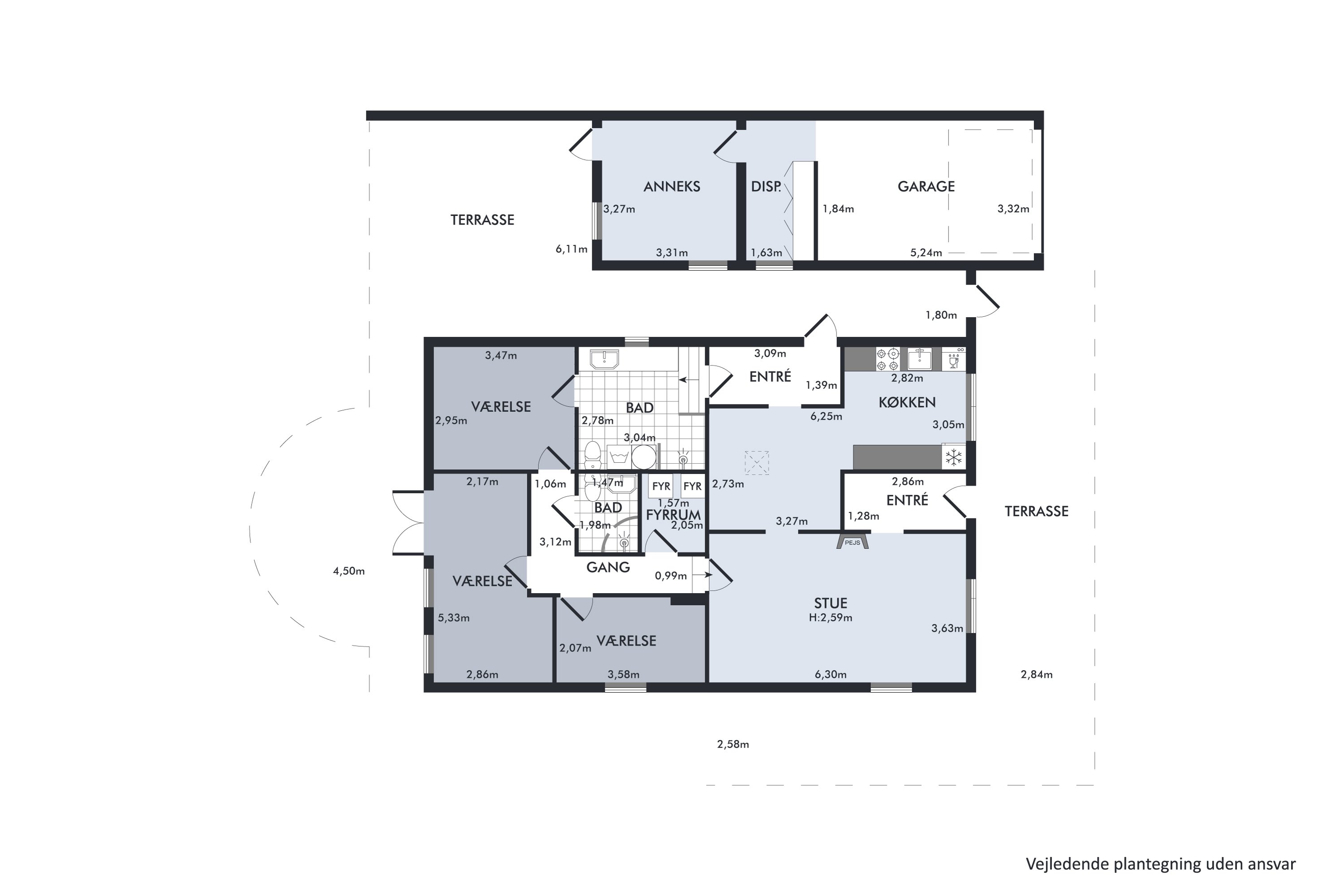 Plantegninger billede af Malden Alle 12, 2791 Dragør