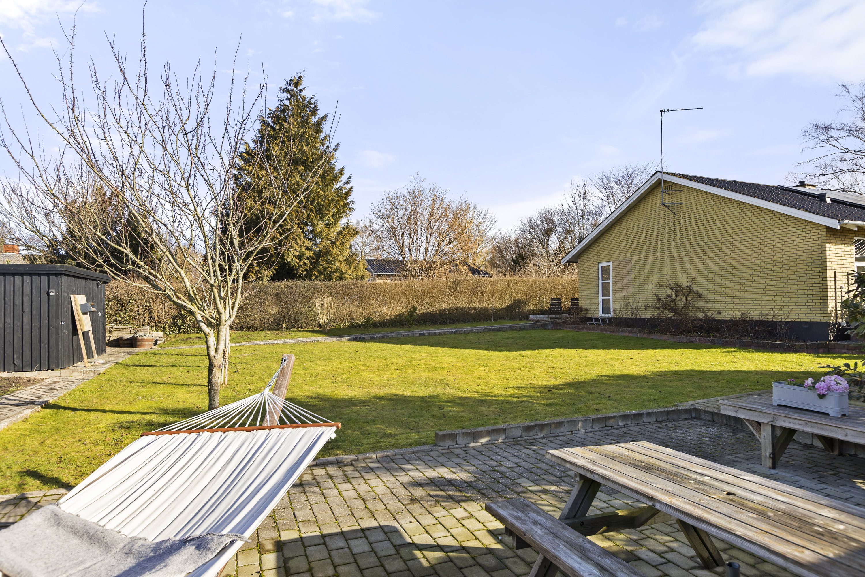 Fremhævet have billede i fuldskærmstilstand. Billede af Lærkevænget 12, 4160 Herlufmagle