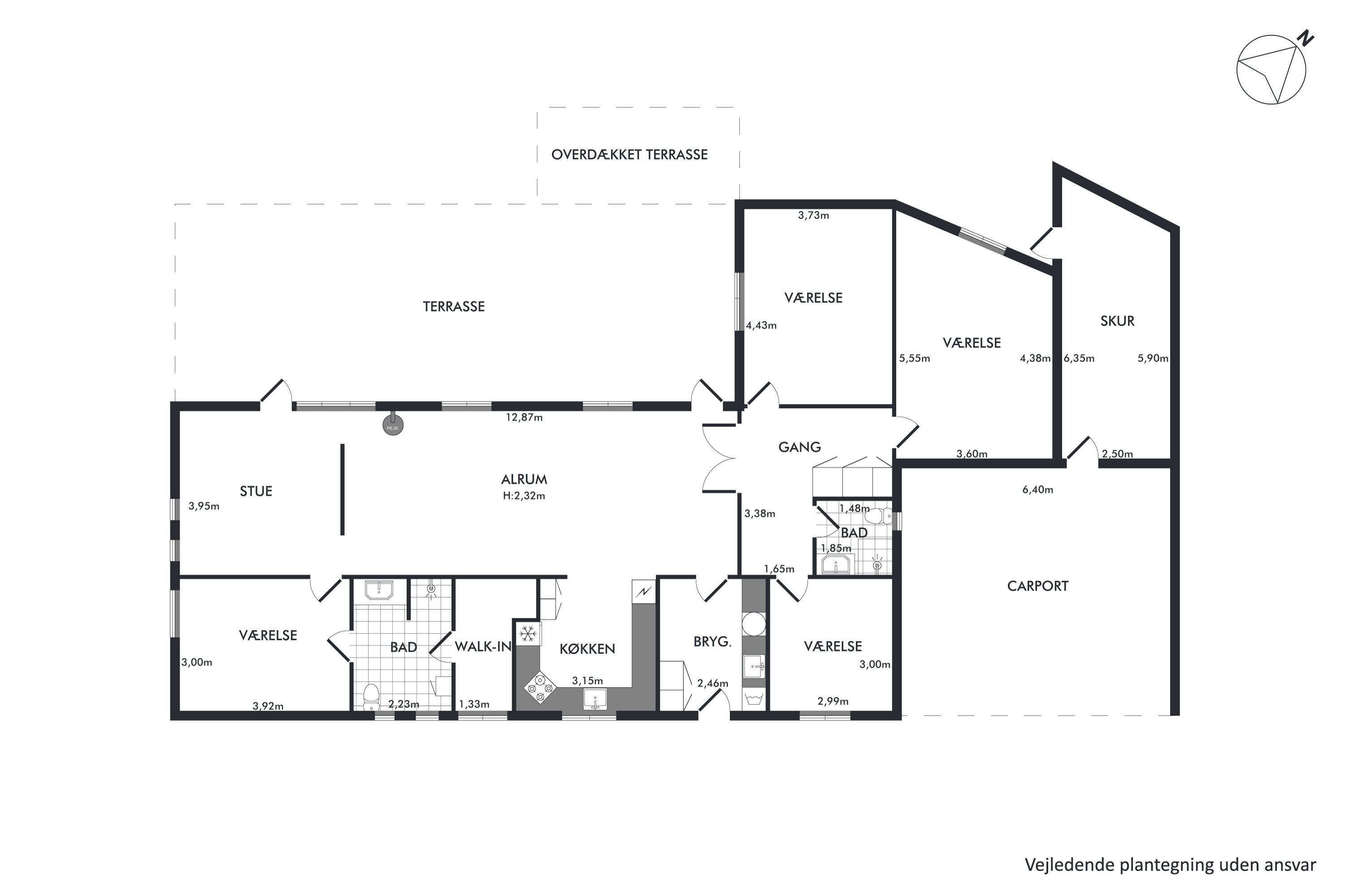 Plantegninger billede af Lilleskoven 8, 8722 Hedensted