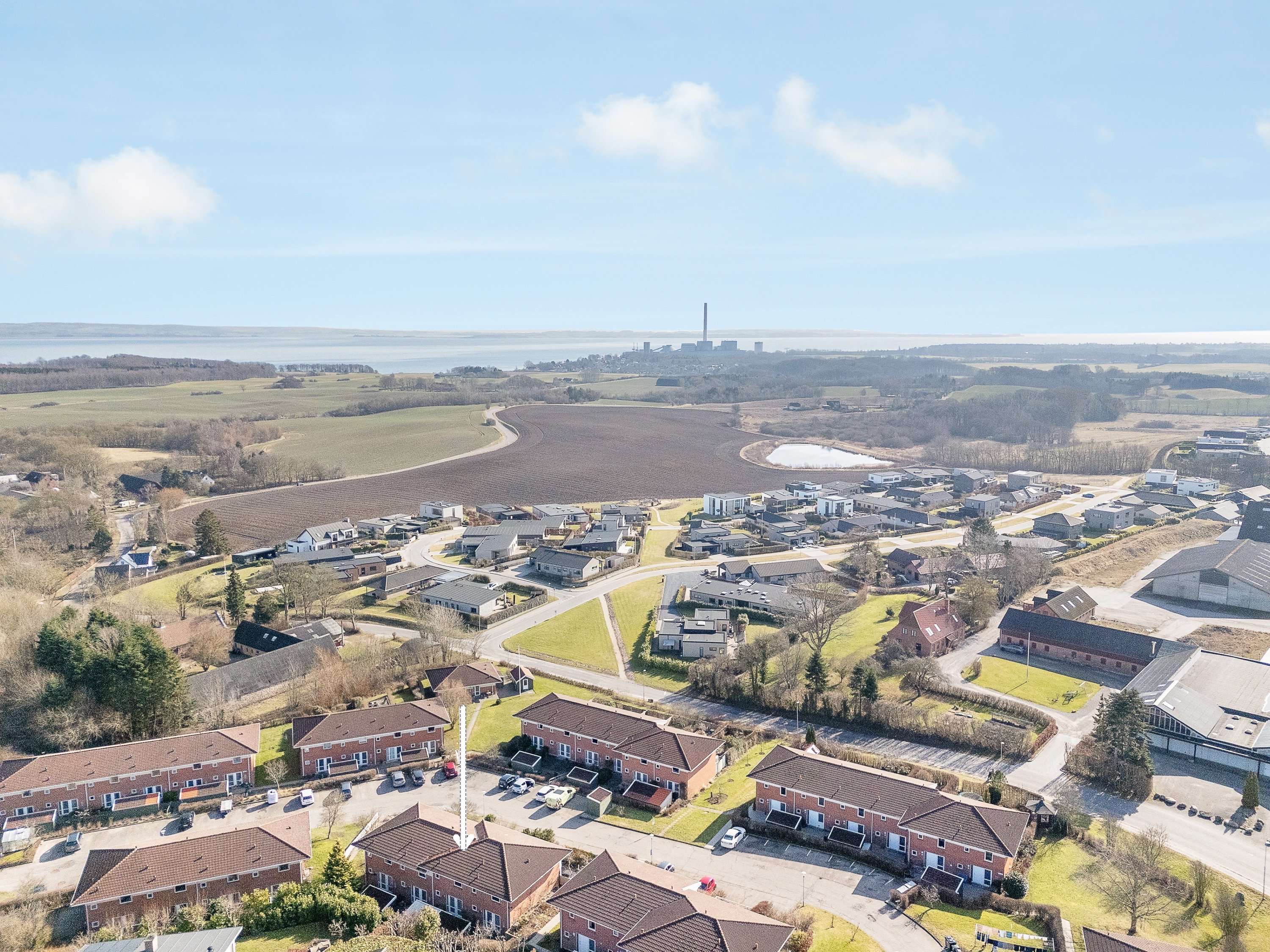 Fremhævet luftfoto billede i fuldskærmstilstand. Billede af Fruensbakke 33, Løgten, 8541 Skødstrup