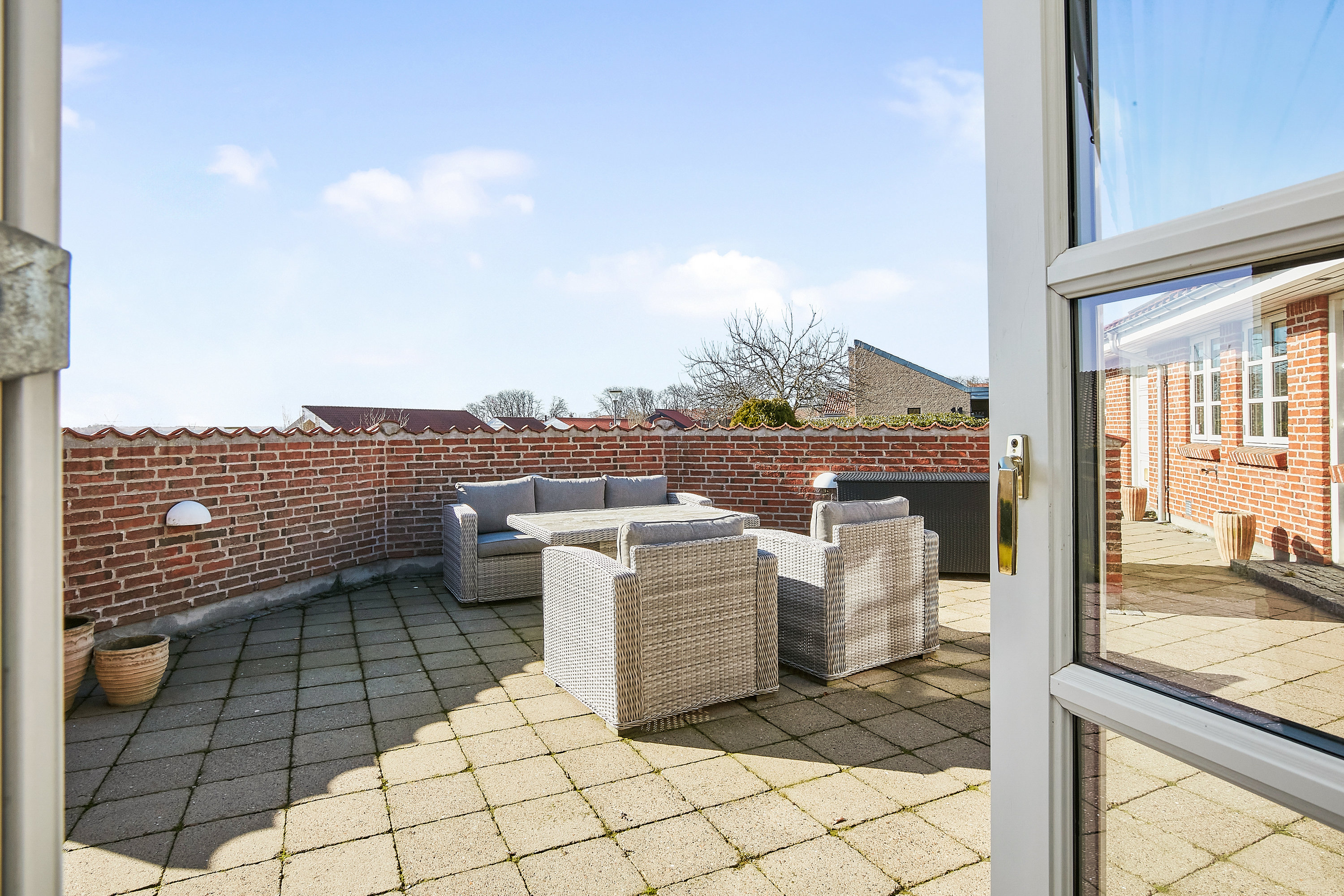 Fremhævet terrasse billede i fuldskærmstilstand. Billede af Kastanjealle 47, Egebjerg, 8700 Horsens