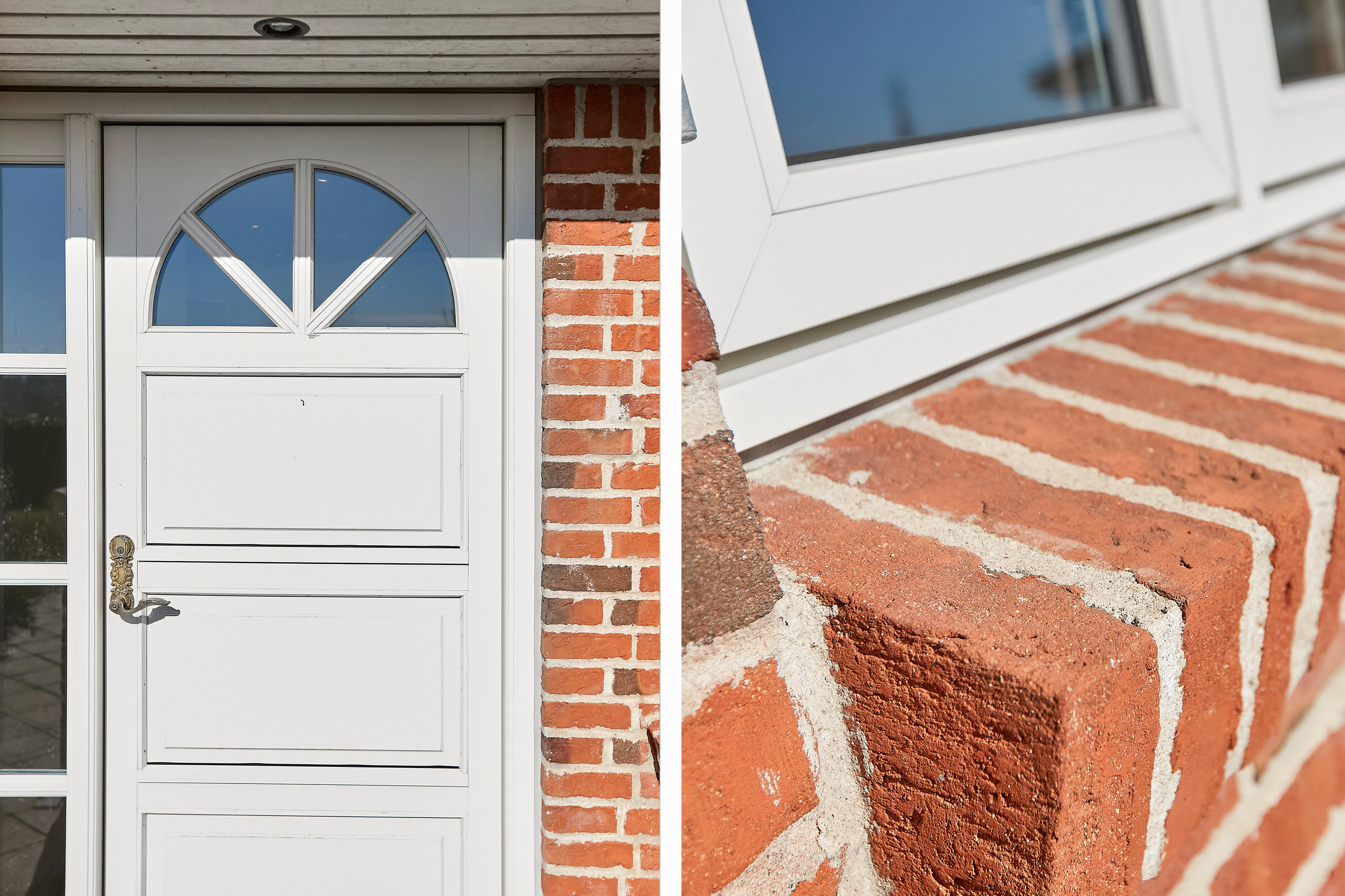 Fremhævet detaljer - facade billede i fuldskærmstilstand. Billede af Kastanjealle 47, Egebjerg, 8700 Horsens