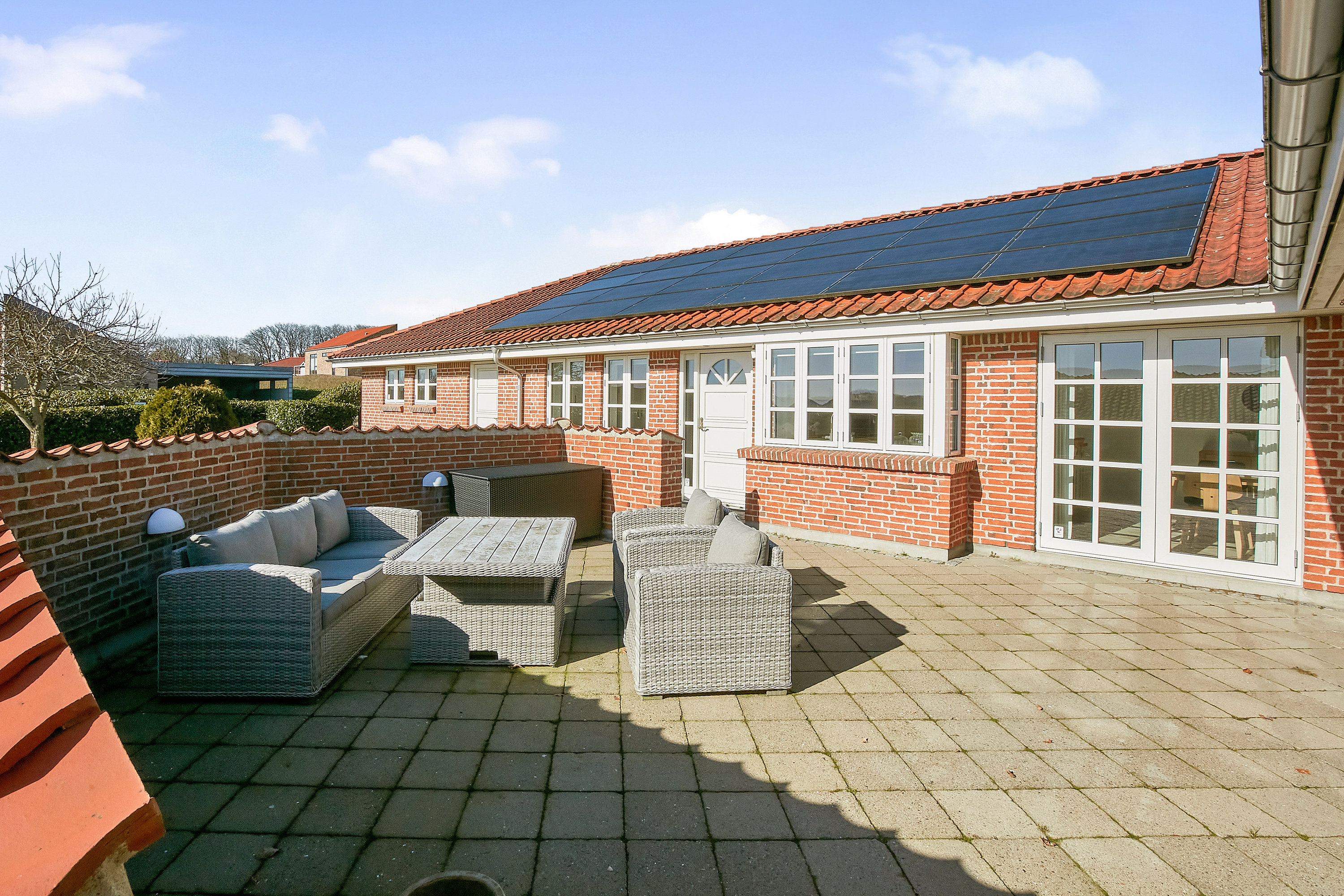 Fremhævet terrasse billede i fuldskærmstilstand. Billede af Kastanjealle 47, Egebjerg, 8700 Horsens