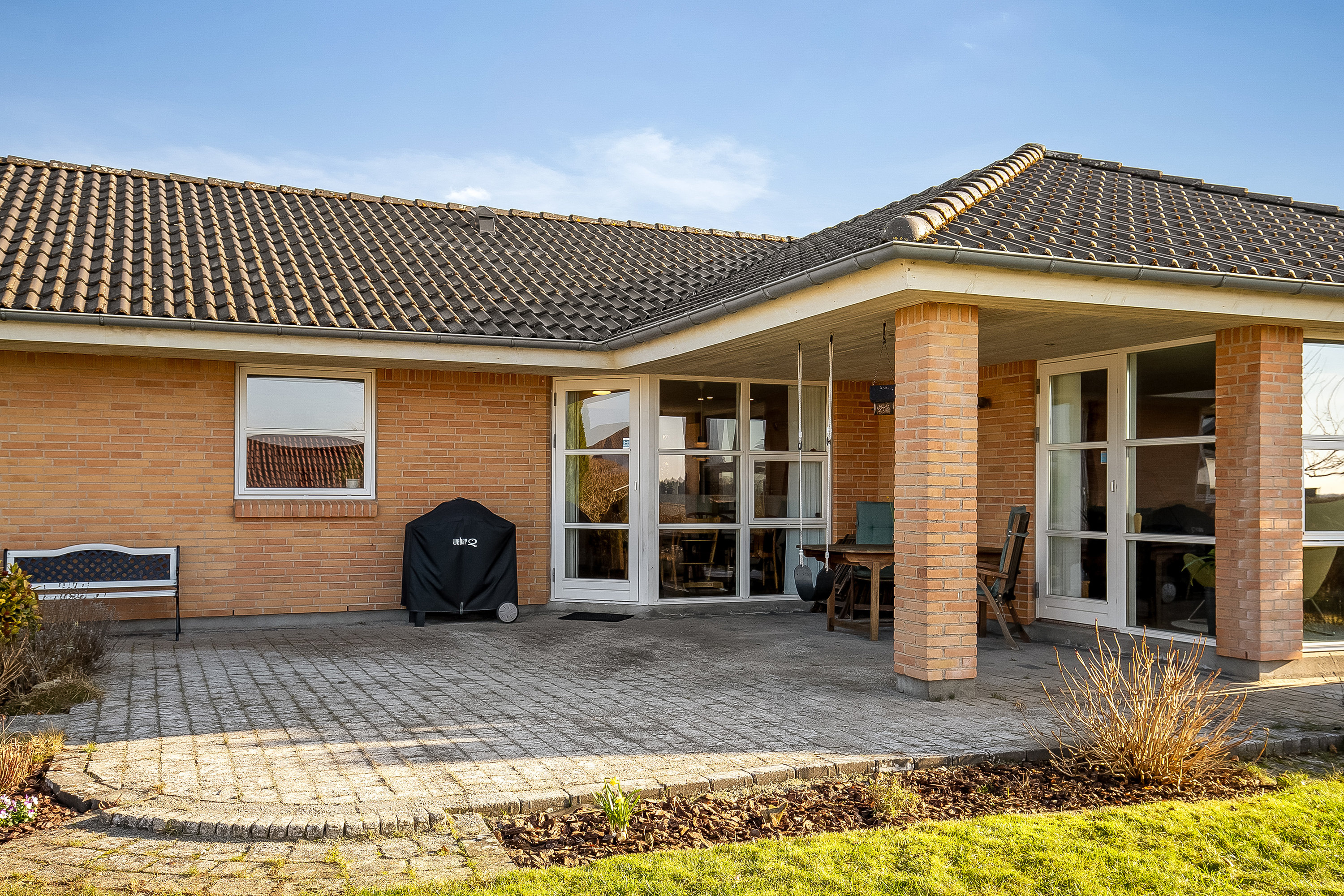 Fremhævet terrasse billede i fuldskærmstilstand. Billede af Korntoften 60, 7100 Vejle