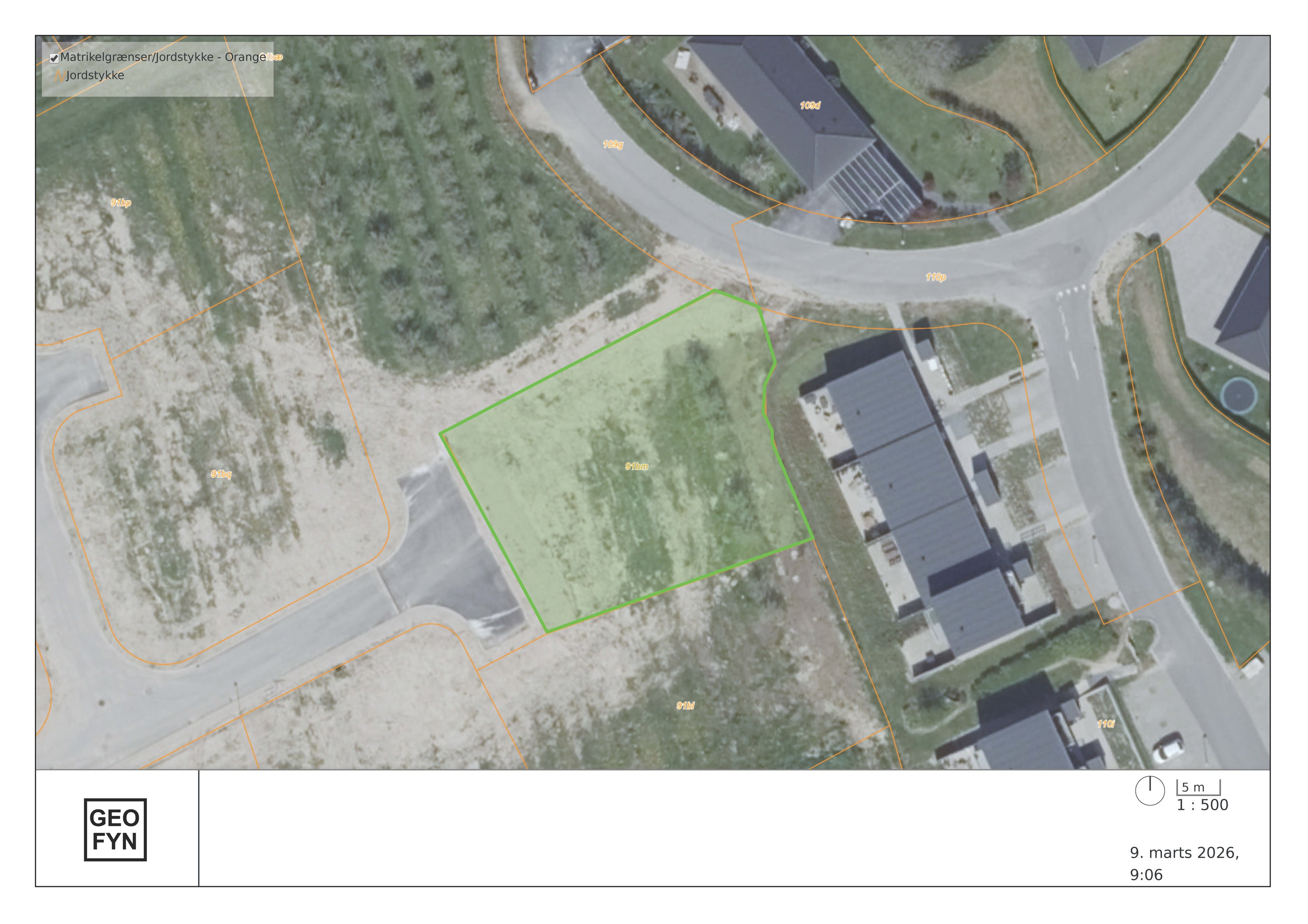 Fremhævet matrikelkort billede i fuldskærmstilstand. Billede af Eskærshaven 28, Tåsinge, 5700 Svendborg