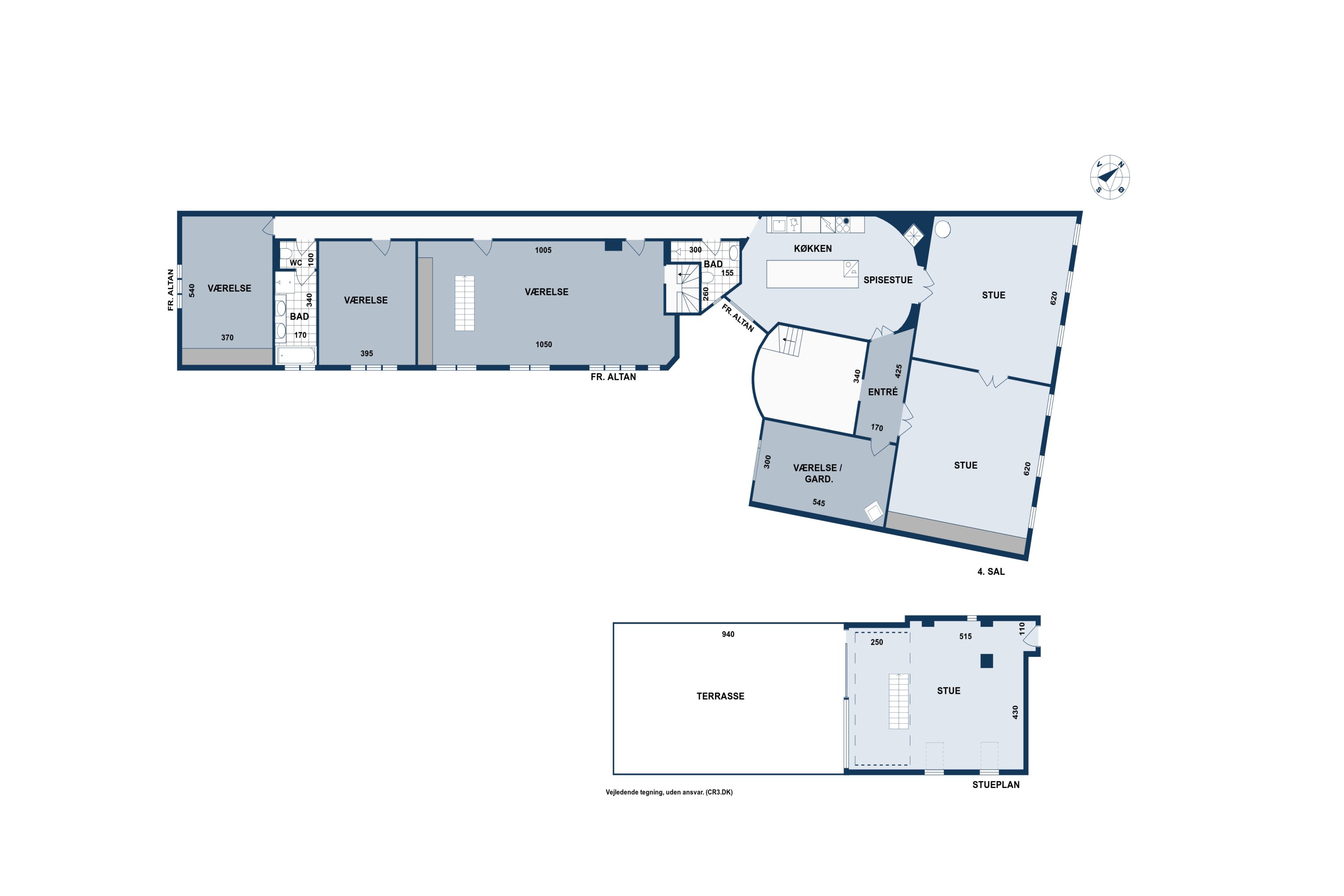 Plantegninger billede af Dag Hammarskjölds Allé 1B, 4., 2100 København Ø