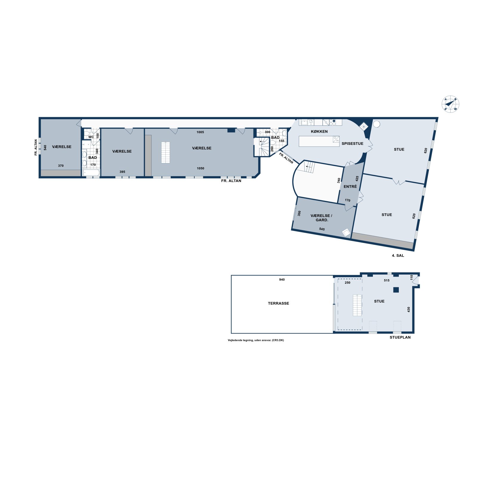 Plantegninger billede af Dag Hammarskjölds Allé 1B, 4., 2100 København Ø