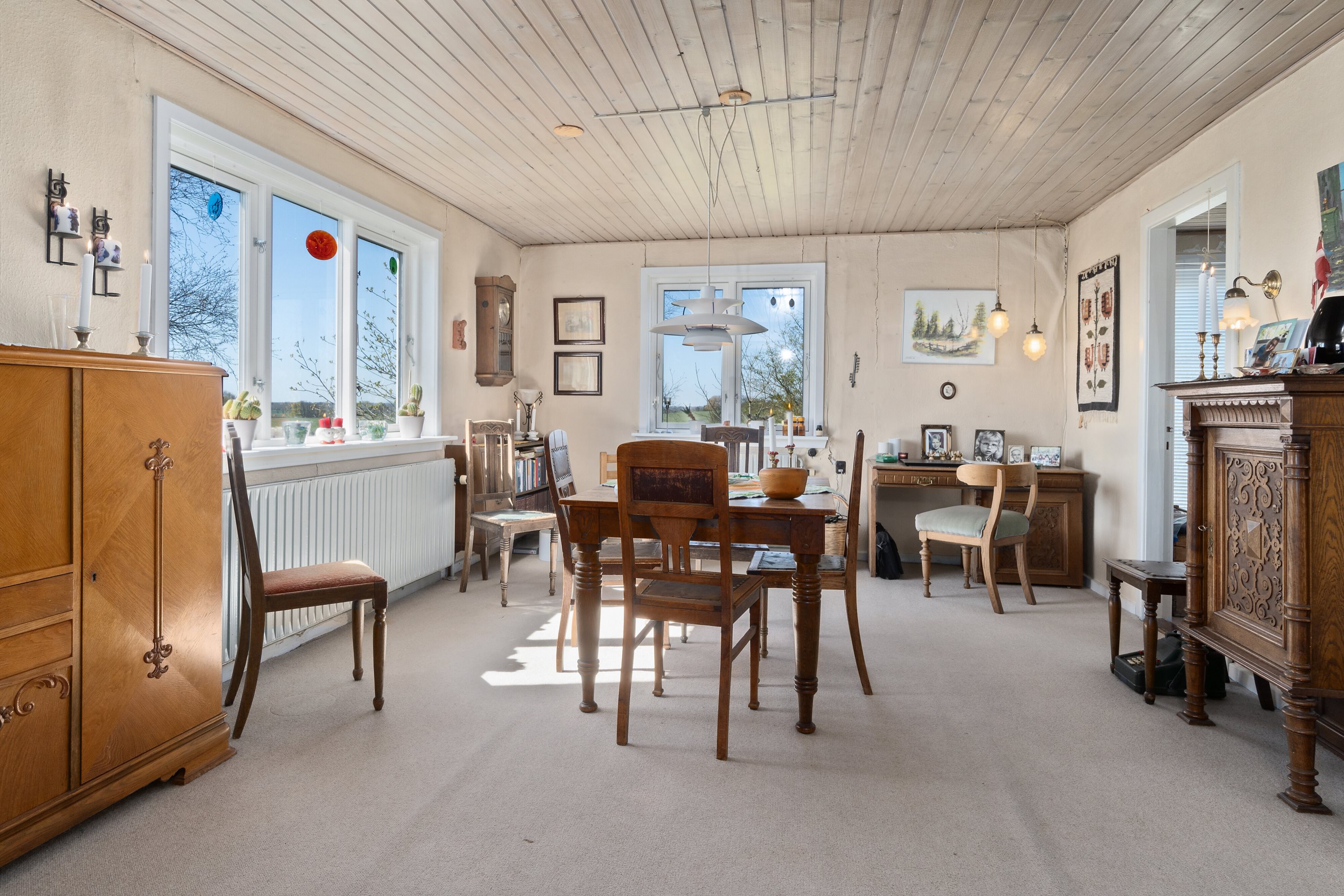 Fremhævet spisestue billede i fuldskærmstilstand. Billede af Hviddingvej 36, Hvidding, 8830 Tjele