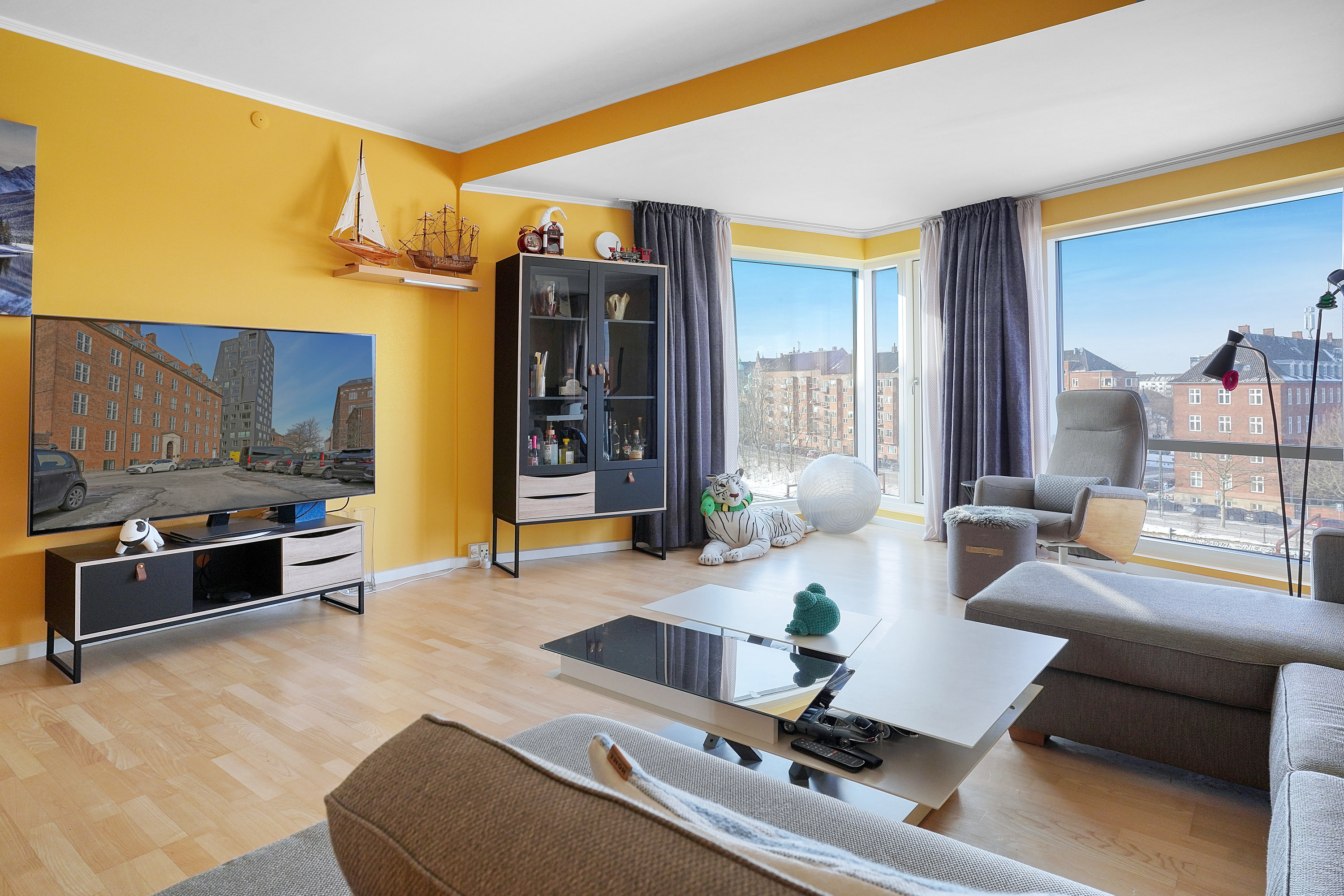 Miniaturebillede 1: stue. Billede af Pakhusvej 2, 5. mf., 2100 København Ø