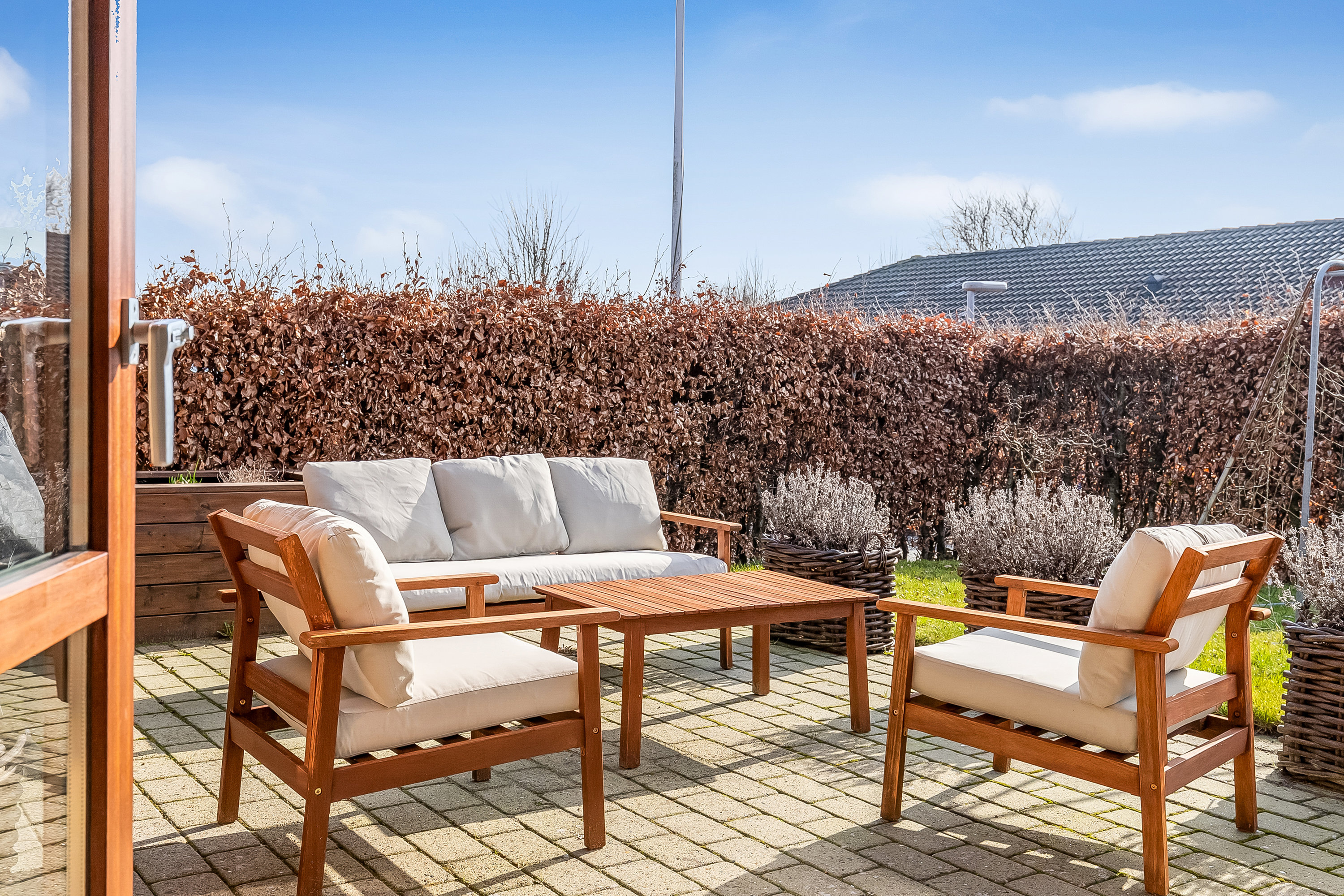 Fremhævet terrasse billede i fuldskærmstilstand. Billede af Ådalsparken 22, Vonsild, 6000 Kolding