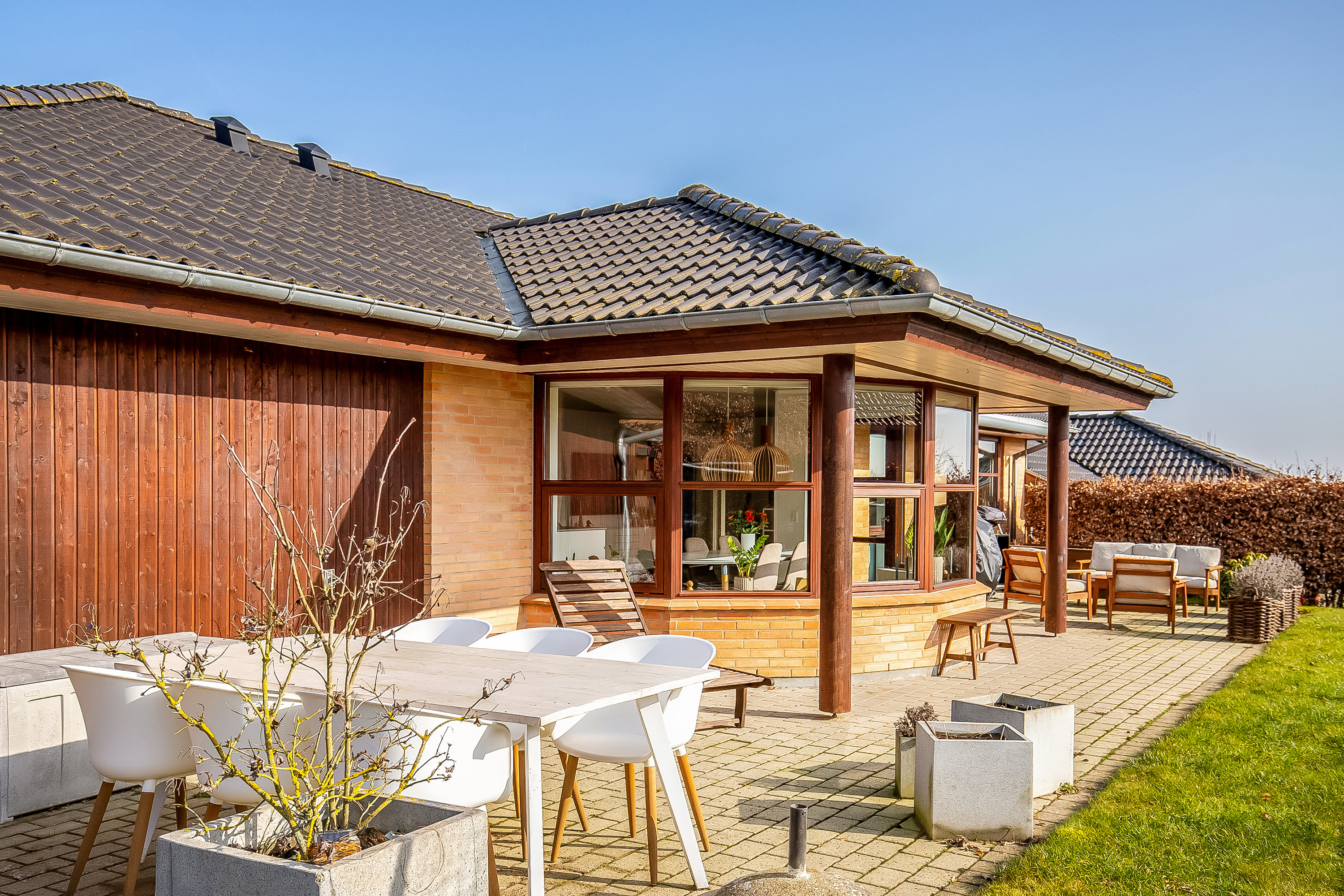 Fremhævet terrasse billede i fuldskærmstilstand. Billede af Ådalsparken 22, Vonsild, 6000 Kolding