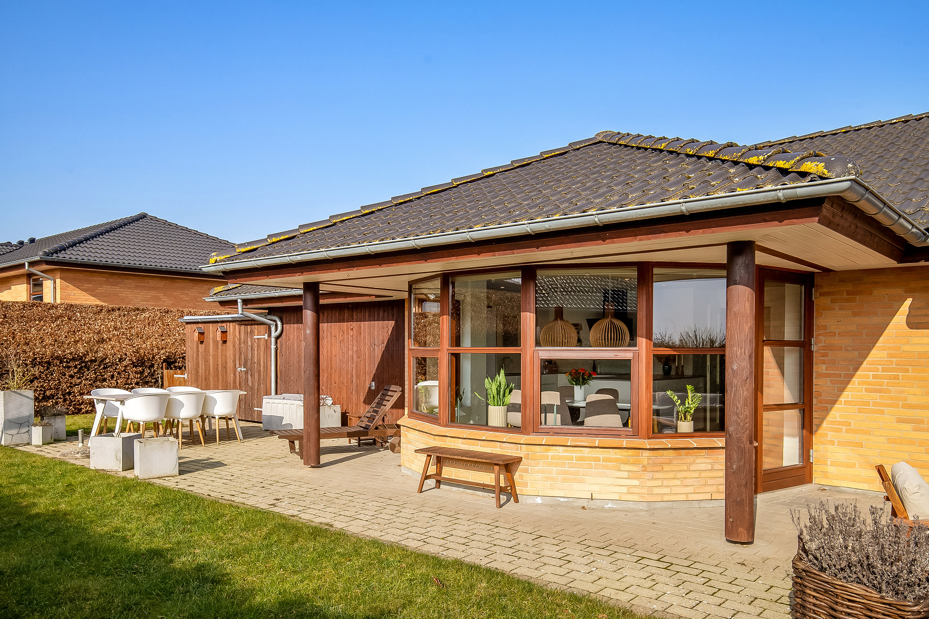 Fremhævet terrasse billede i fuldskærmstilstand. Billede af Ådalsparken 22, Vonsild, 6000 Kolding