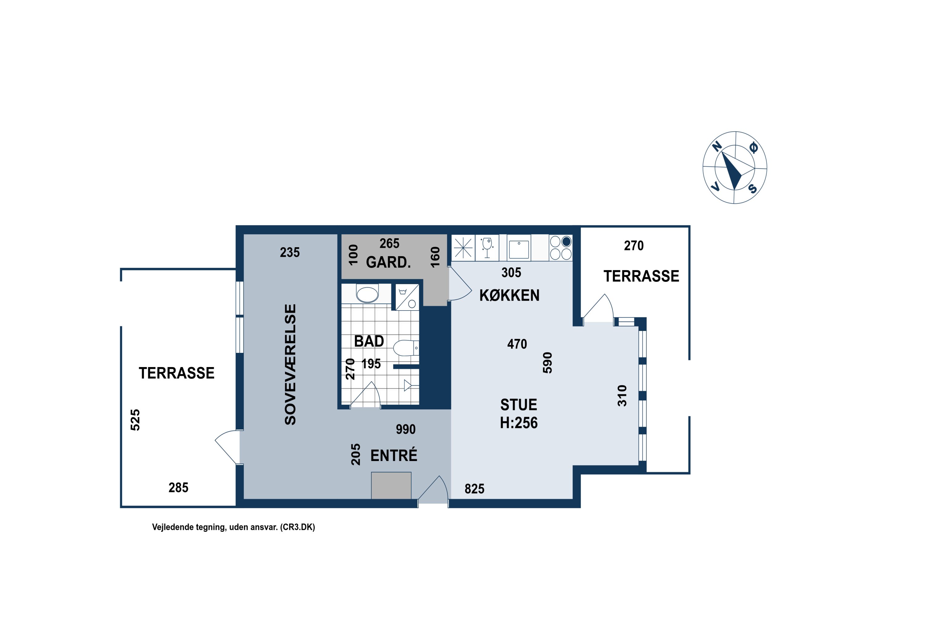 Plantegninger billede af Tove Maës Vej 4, st.. tv., 2500 Valby