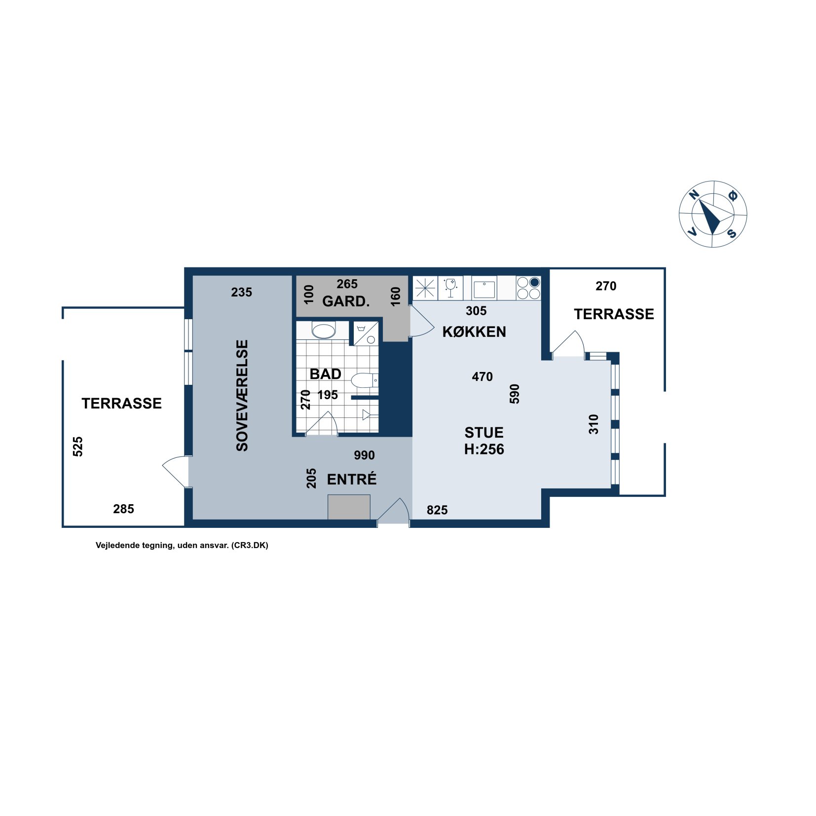 Plantegninger billede af Tove Maës Vej 4, st.. tv., 2500 Valby