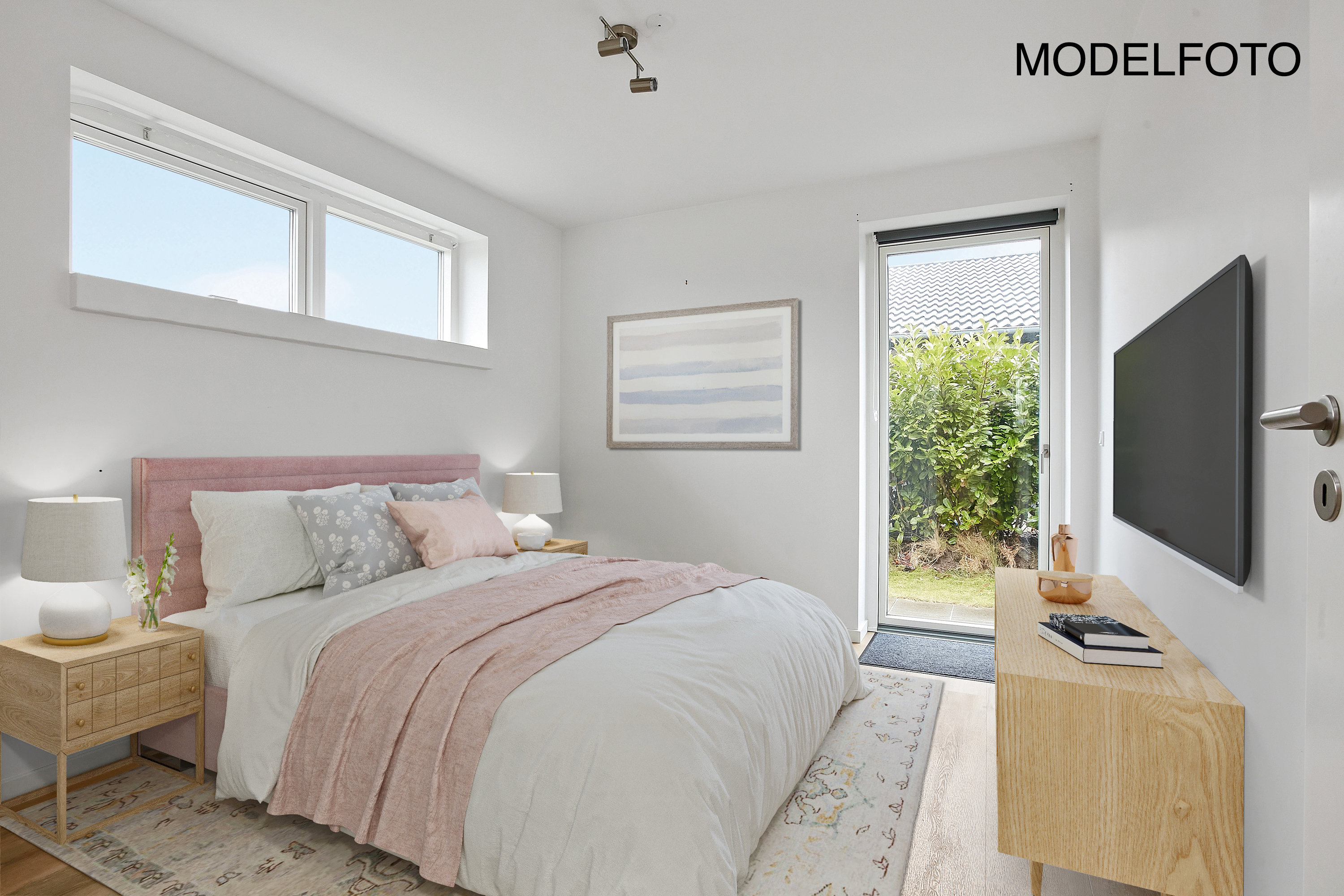 Fremhævet soveværelse billede i fuldskærmstilstand. Billede af Druehylden 21, Østerhåb, 8700 Horsens