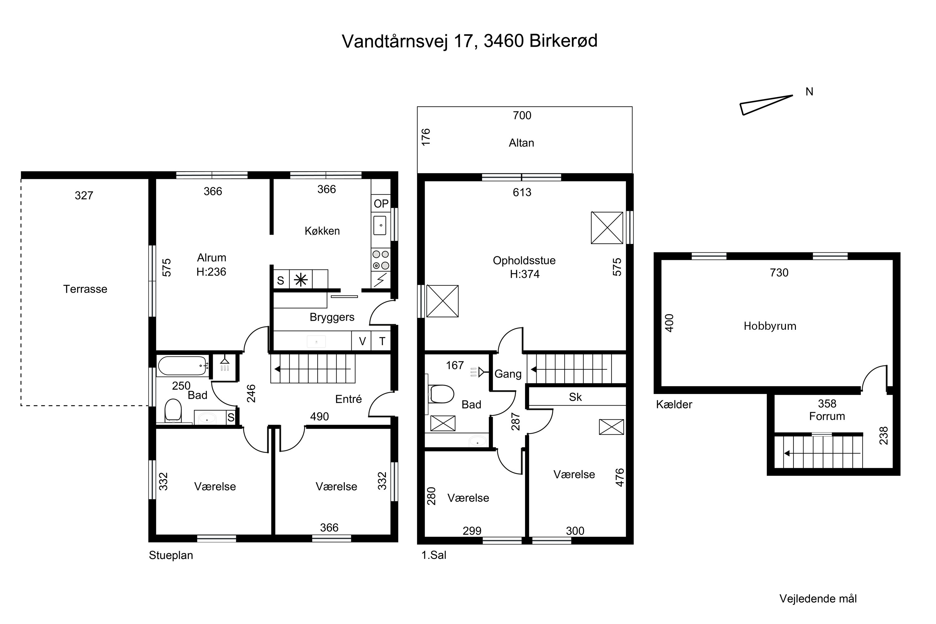 Plantegninger billede af Vandtårnsvej 17, 3460 Birkerød