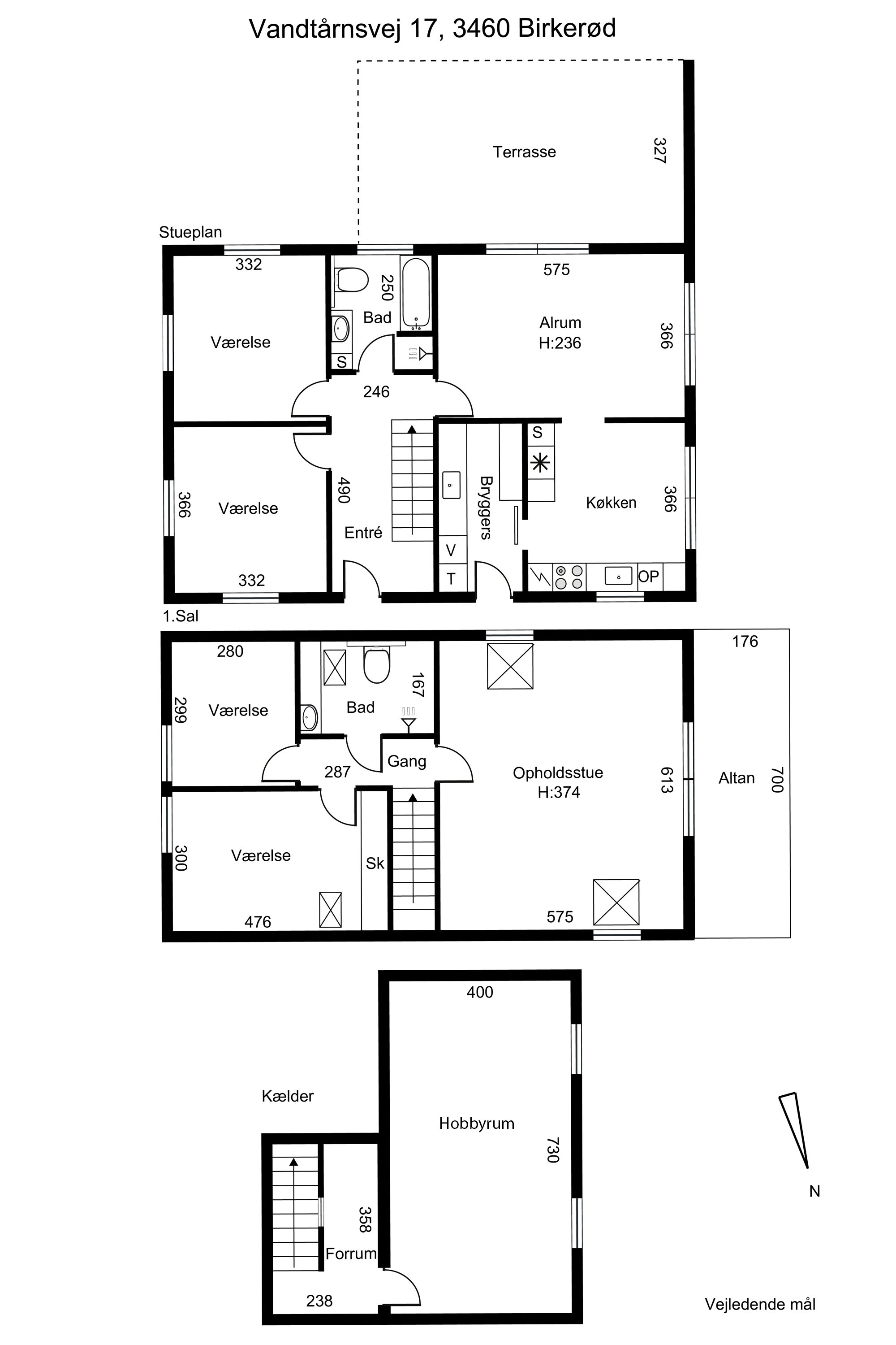 Plantegninger billede af Vandtårnsvej 17, 3460 Birkerød